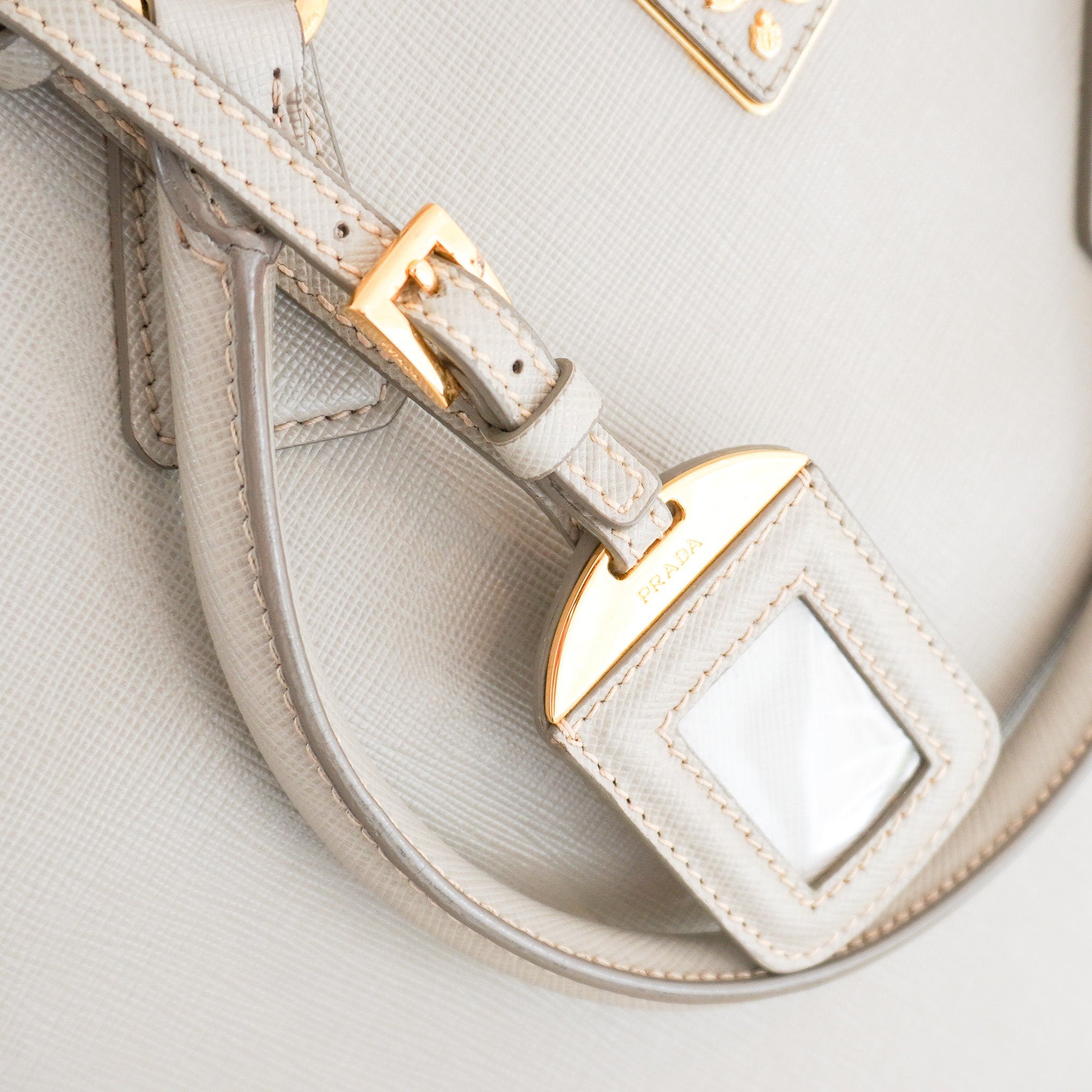 Prada Double Saffiano Leather Tote in Grey (RRP £2500) | Authentic Preloved