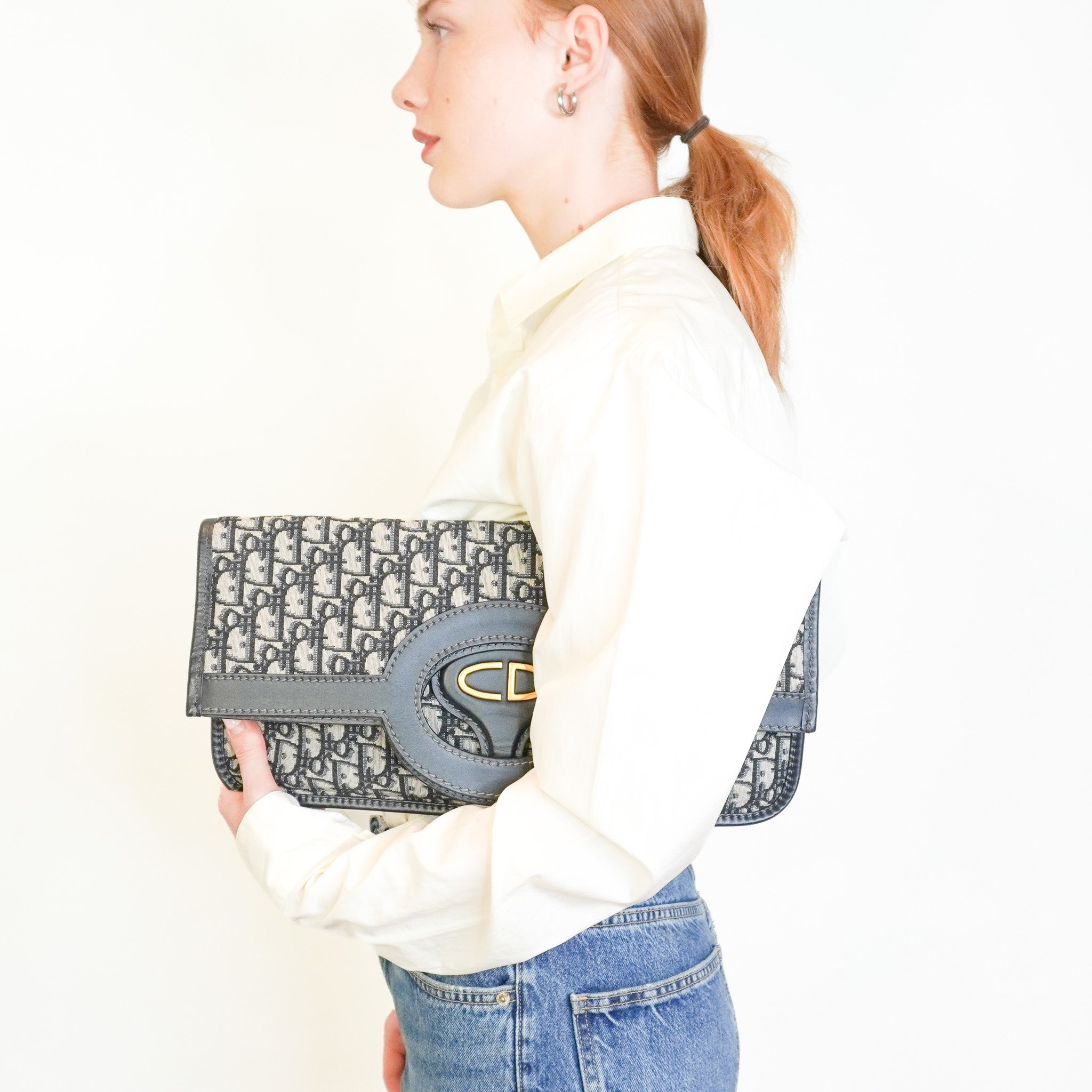 Christian Dior Oblique Fold Over Clutch (RRP £1,325) | Authentic Preloved
