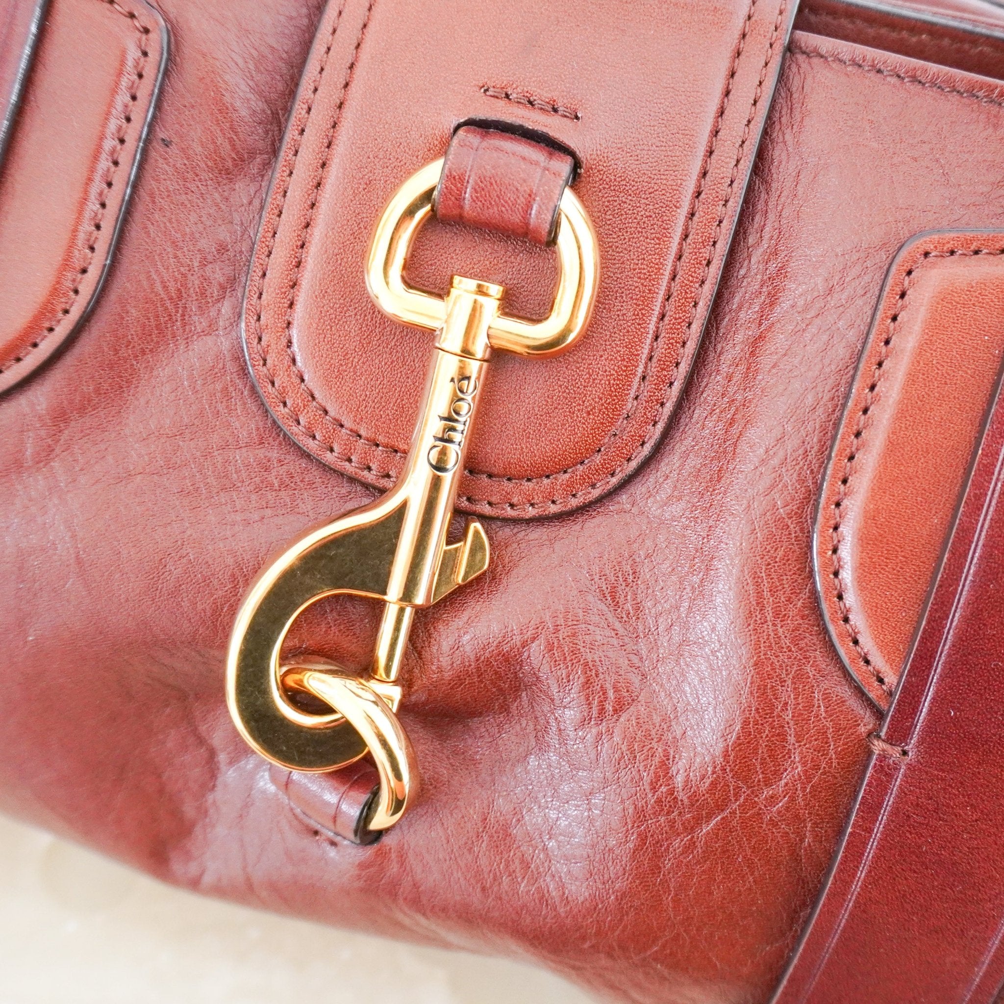 CURRENT SEASON Chloe Kerala Brown Large Leather Shoulder Bag (RRP £2390) | Authentic Preloved - Reloved Again