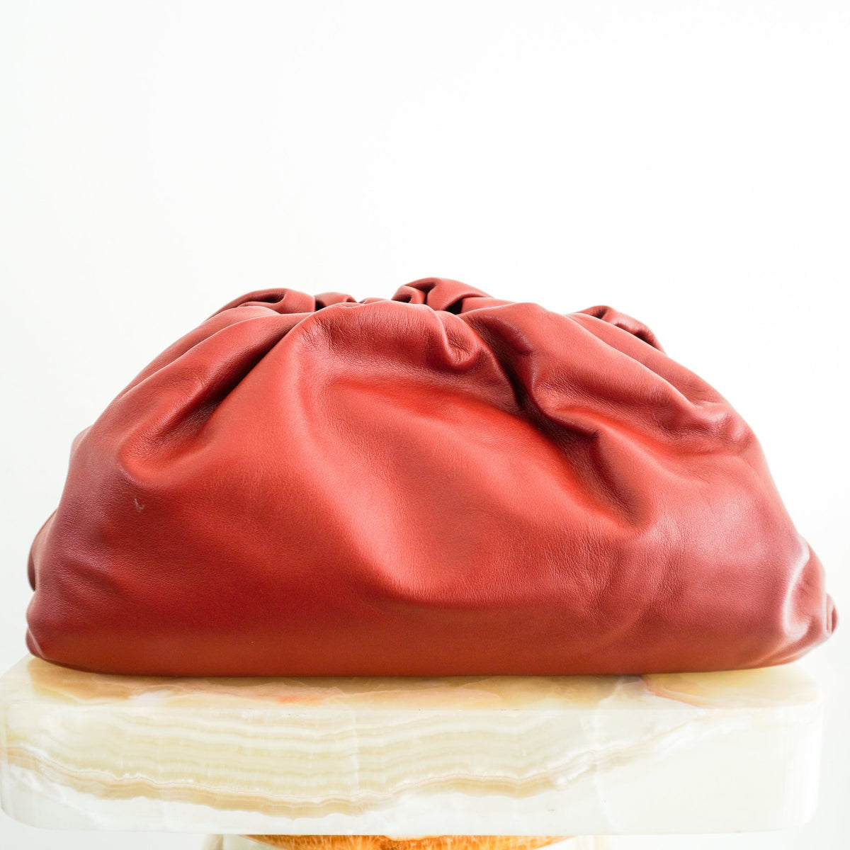 Bottega Oversized Cloud Clutch Rust (RRP £2600) | Authentic Preloved - Reloved Again