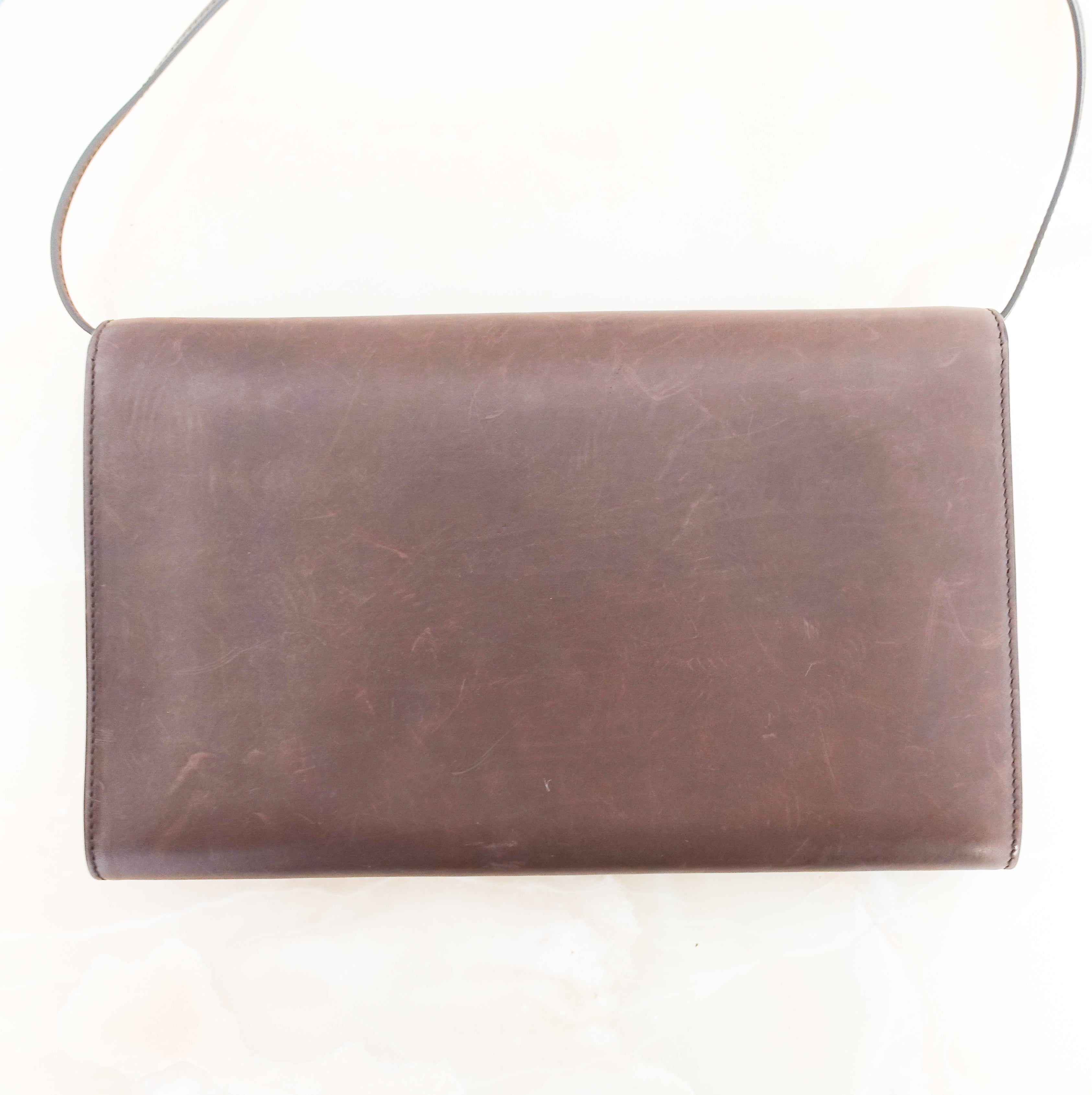 Envelope large leather shoulder bag RRP £1.5k