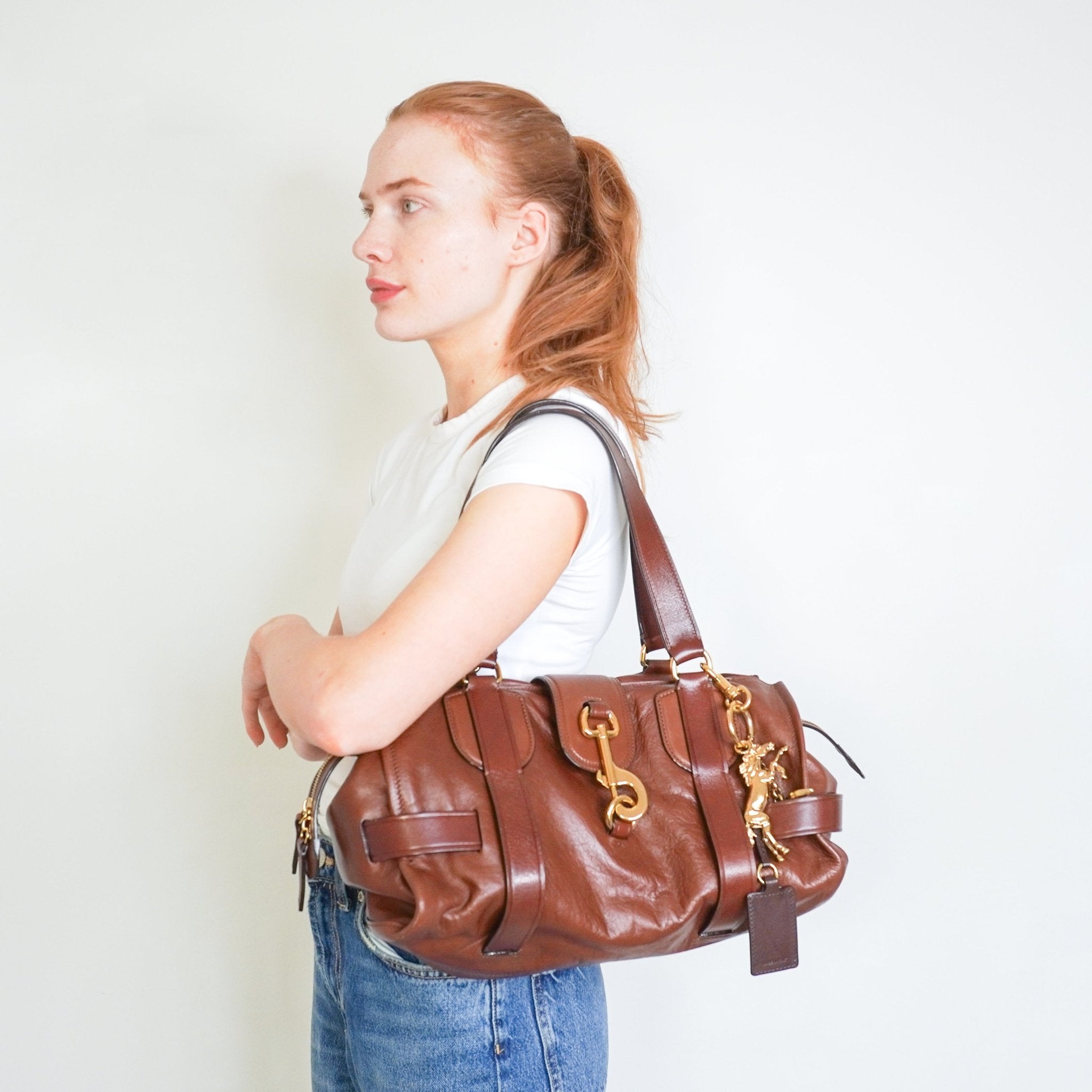 CURRENT SEASON Chloe Kerala Brown Large Leather Shoulder Bag (RRP £2390) | Authentic Preloved - Reloved Again