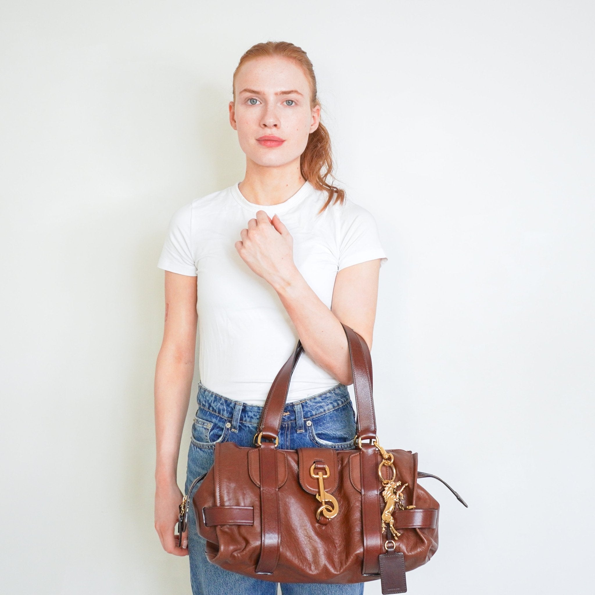 CURRENT SEASON Chloe Kerala Brown Large Leather Shoulder Bag (RRP £2390) | Authentic Preloved - Reloved Again