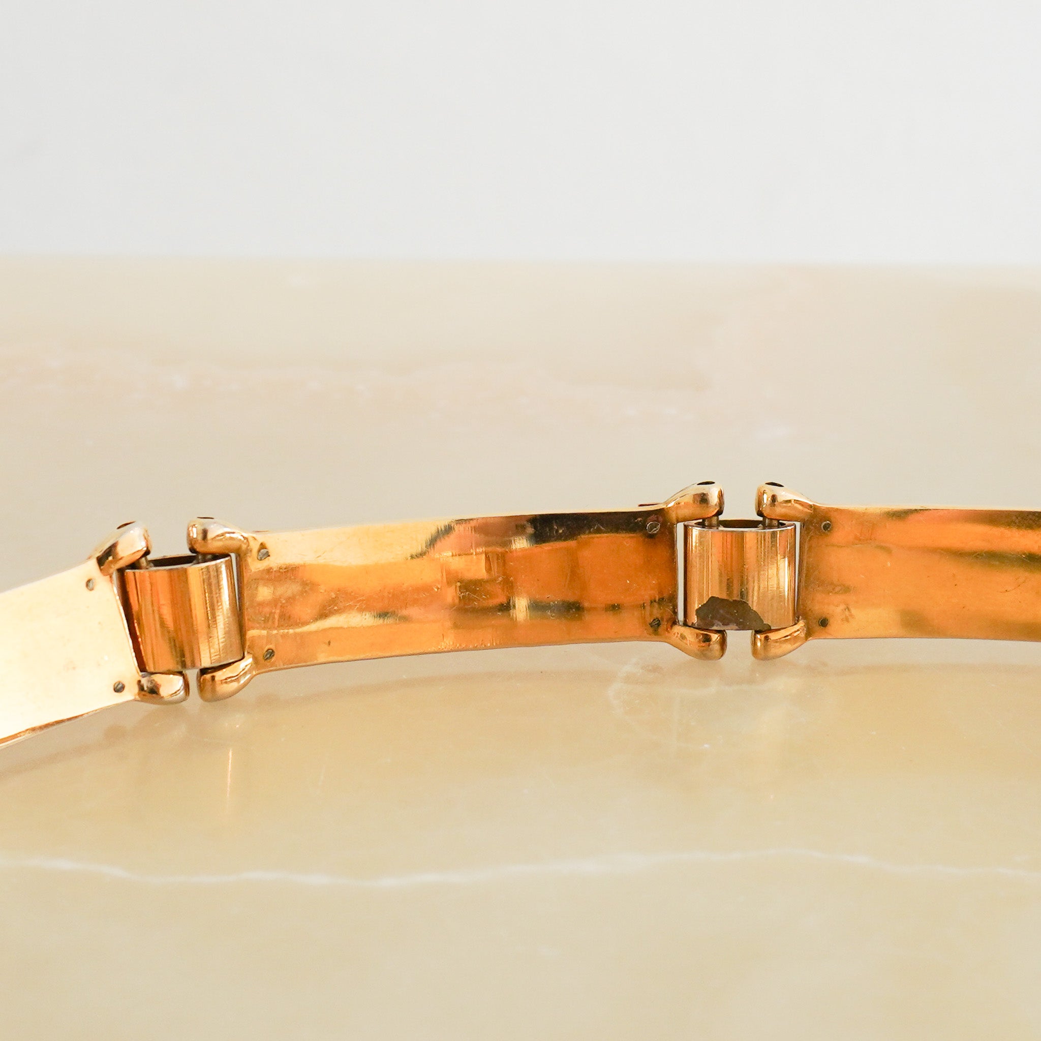 Gucci Vintage Striped Metal Link Belt RRP £595 | Authentic Preloved FINAL SALE - Reloved Again