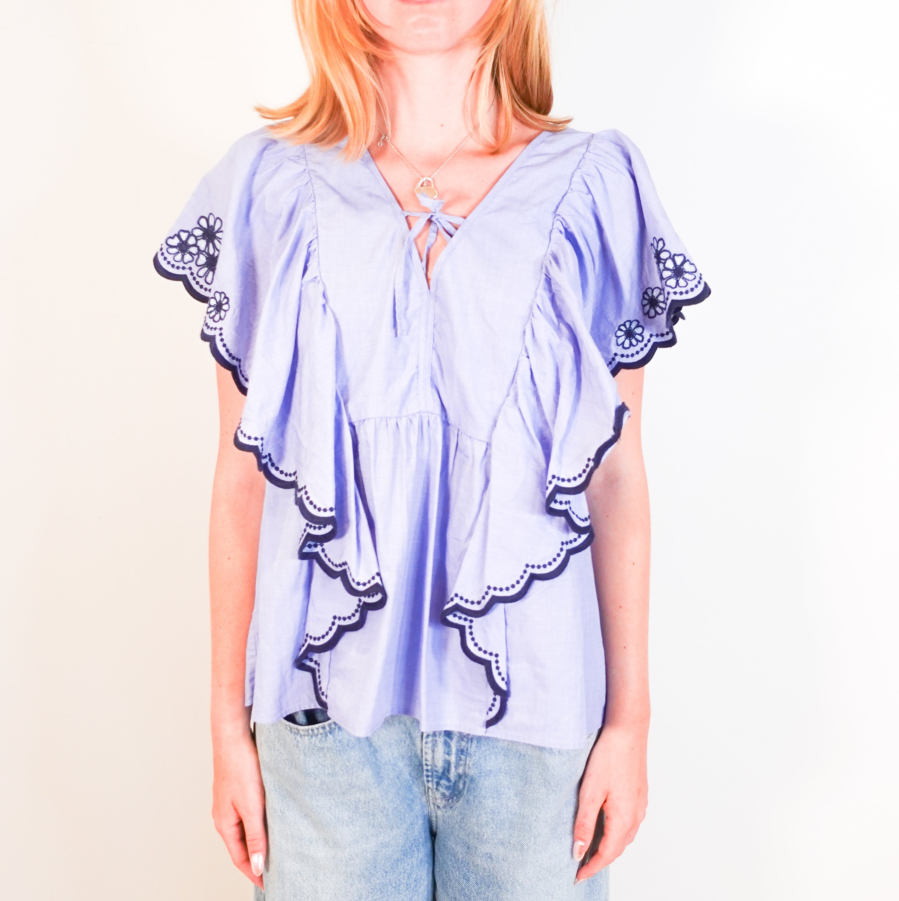 ruffle top L RRP £230