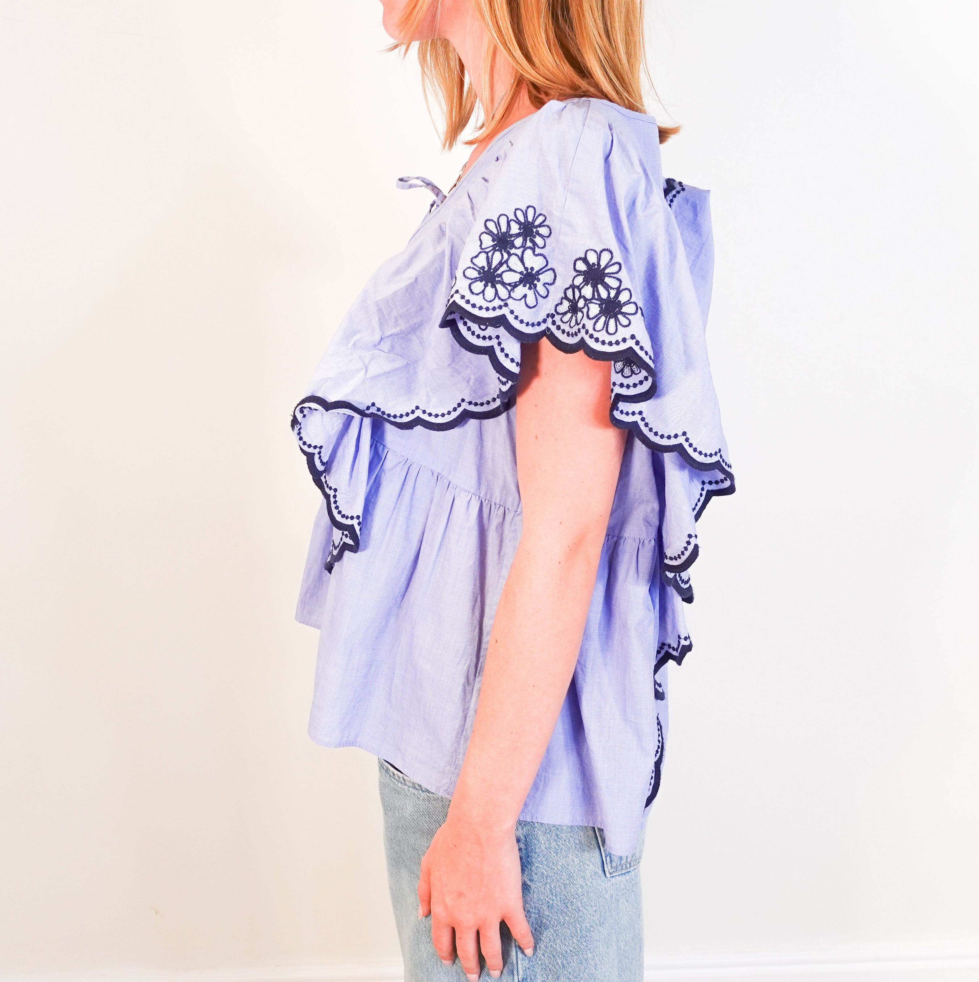 ruffle top L RRP £230