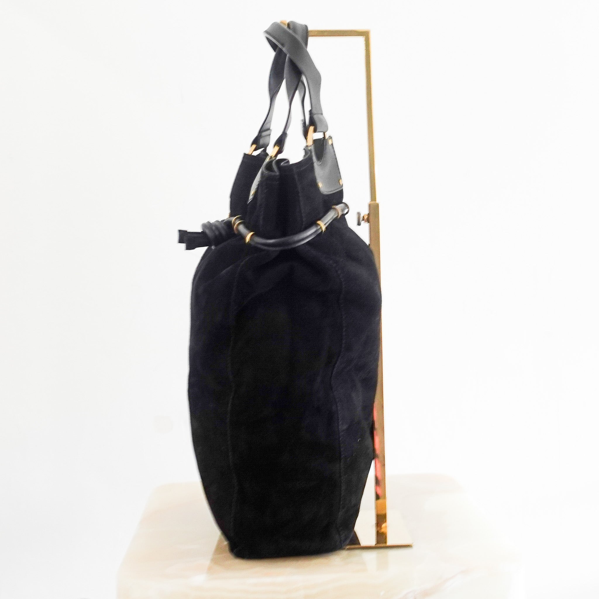 Black suede tote RRP £600