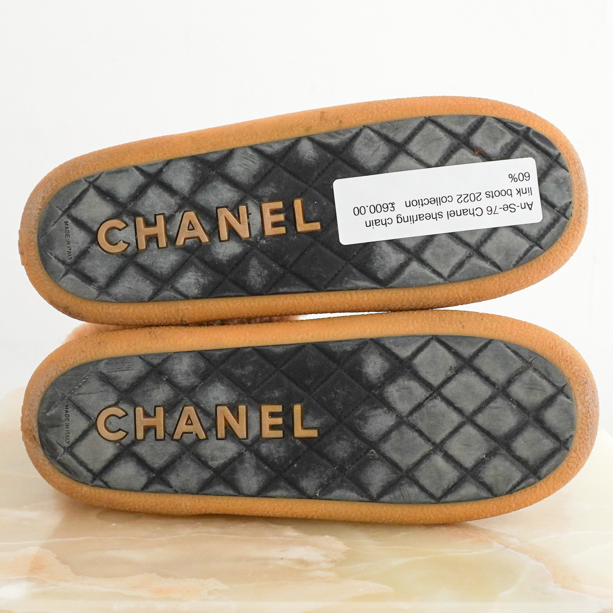 Chanel Shearling Chain Link Boots RRP £1,266 | Authentic Preloved - Reloved Again
