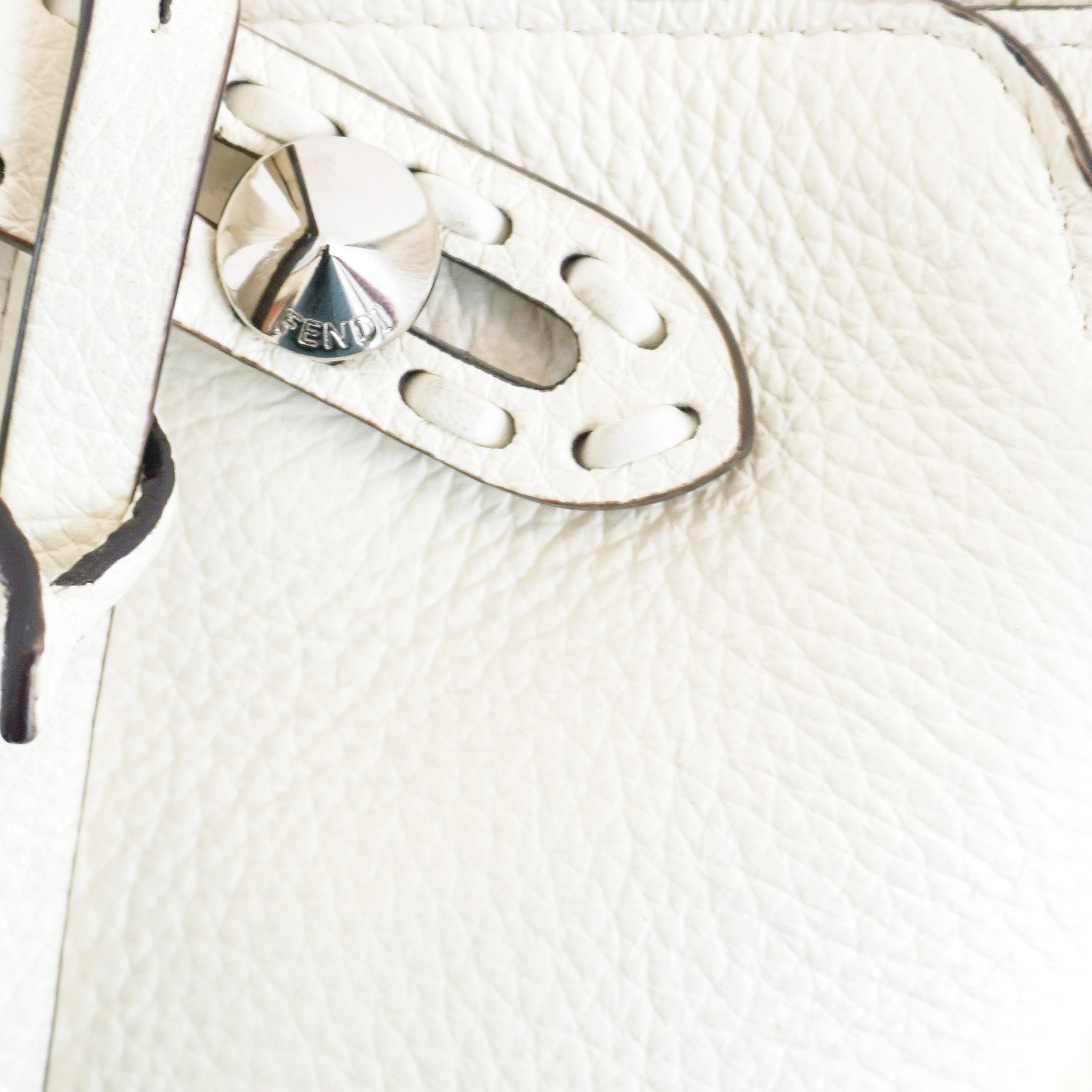 CURRENT SEASON Fendi By The Way Soft Medium Selleria Tote in White (RRP £2100) | Authentic Preloved - Reloved Again
