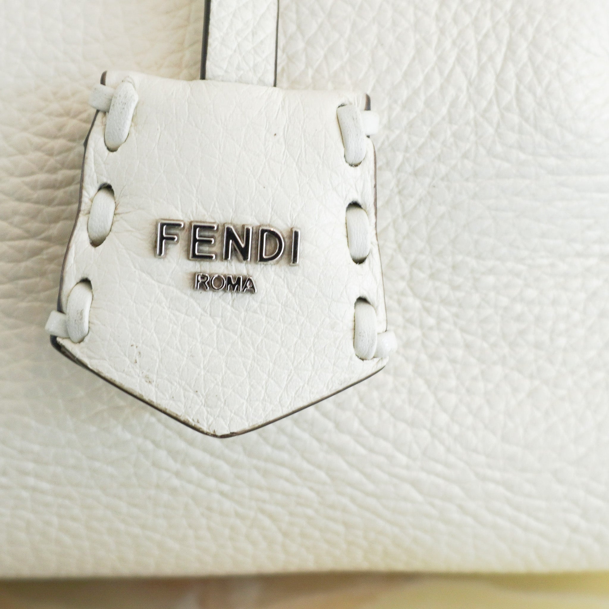 CURRENT SEASON Fendi By The Way Soft Medium Selleria Tote in White (RRP £2100) | Authentic Preloved - Reloved Again