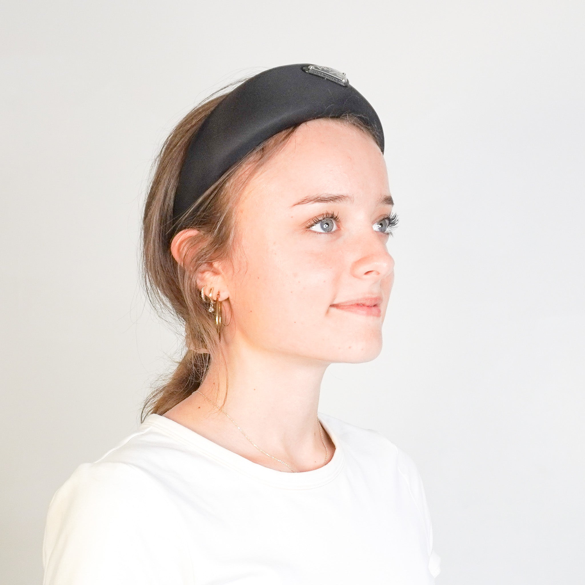 Prada Milano Logo Headband in Black (RRP £350) | Authentic Preloved FINAL SALE - Reloved Again