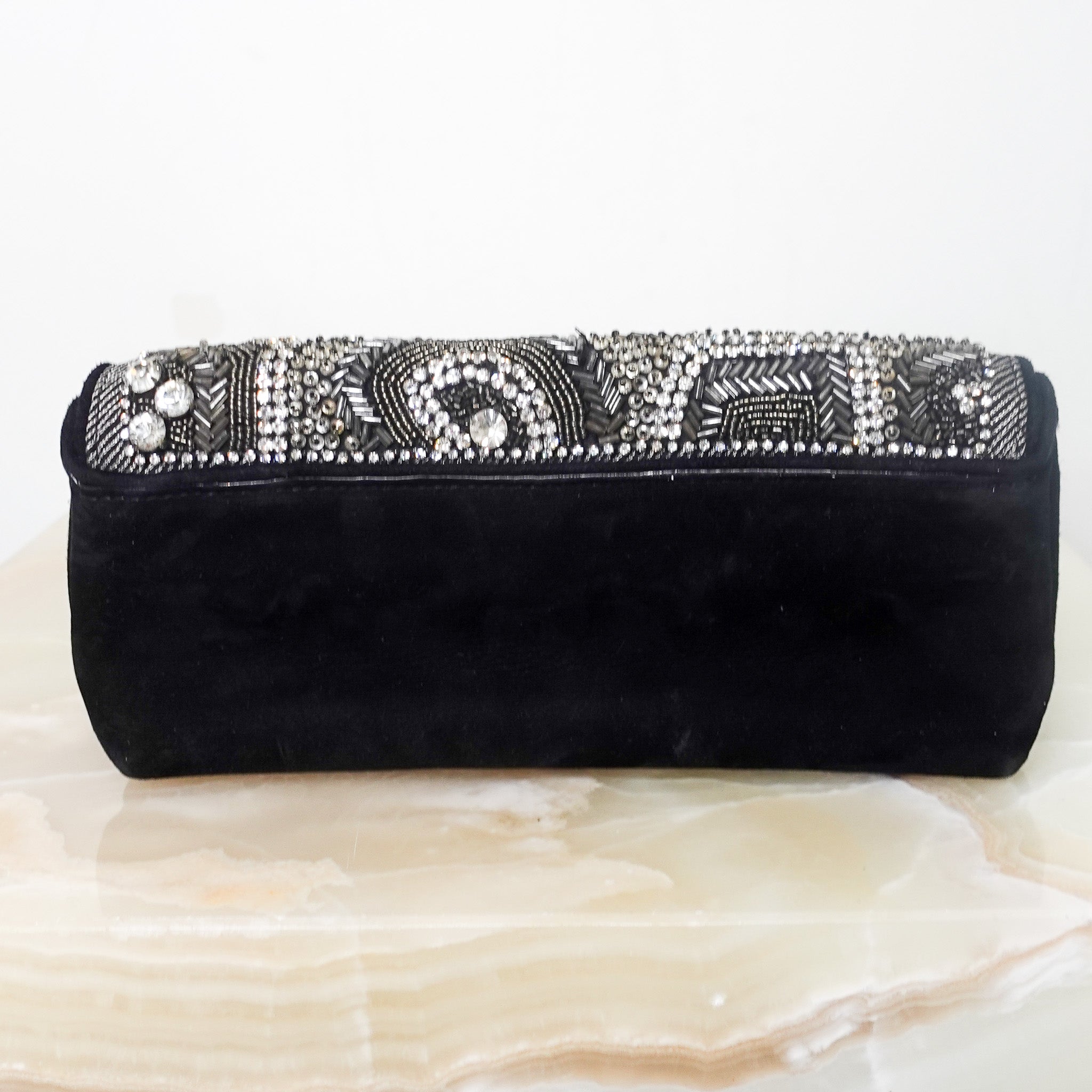 Embellished black clutch RRP £350