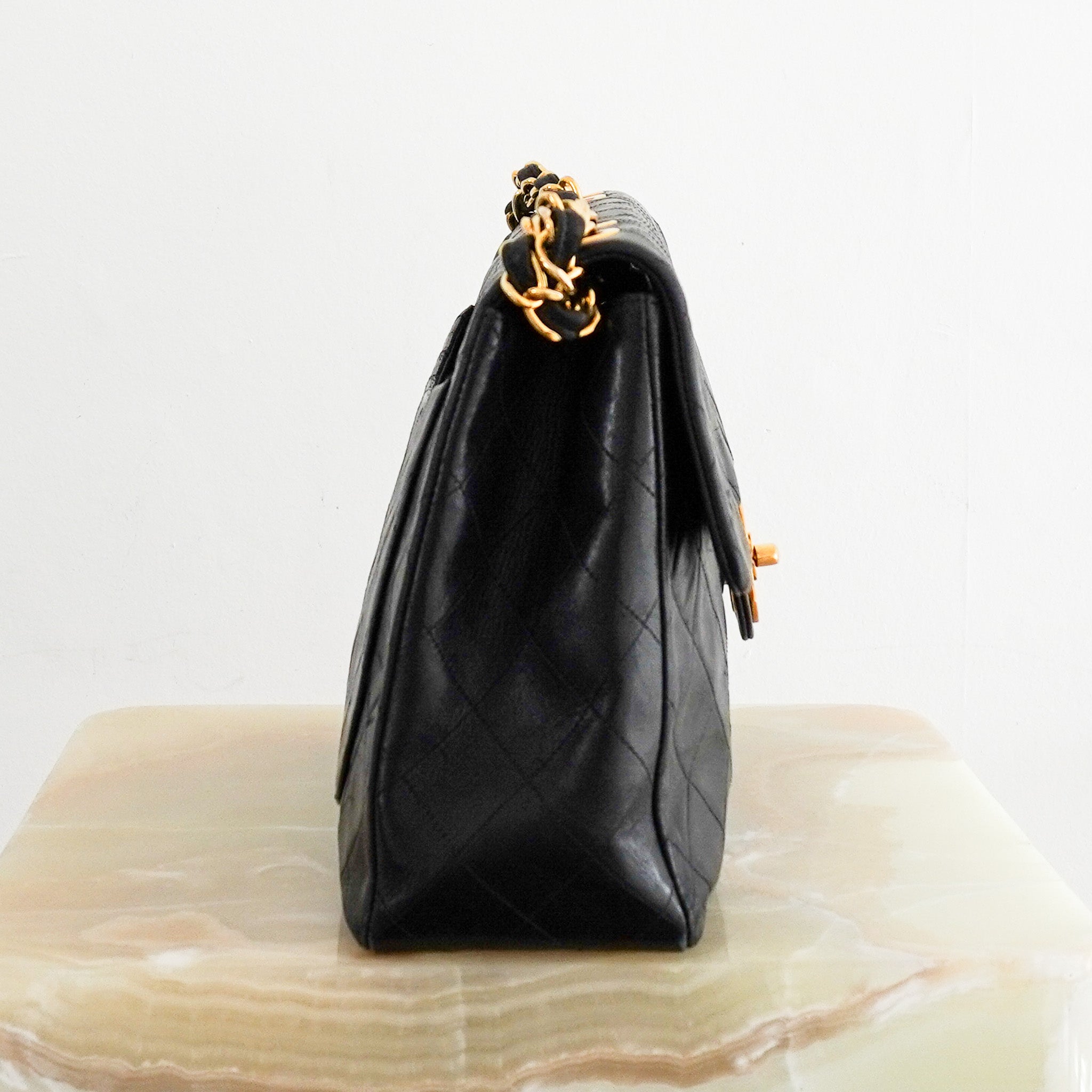 Chanel jumbo XL Classic Lambskin Single Flap crossbody bag-authentic preloved