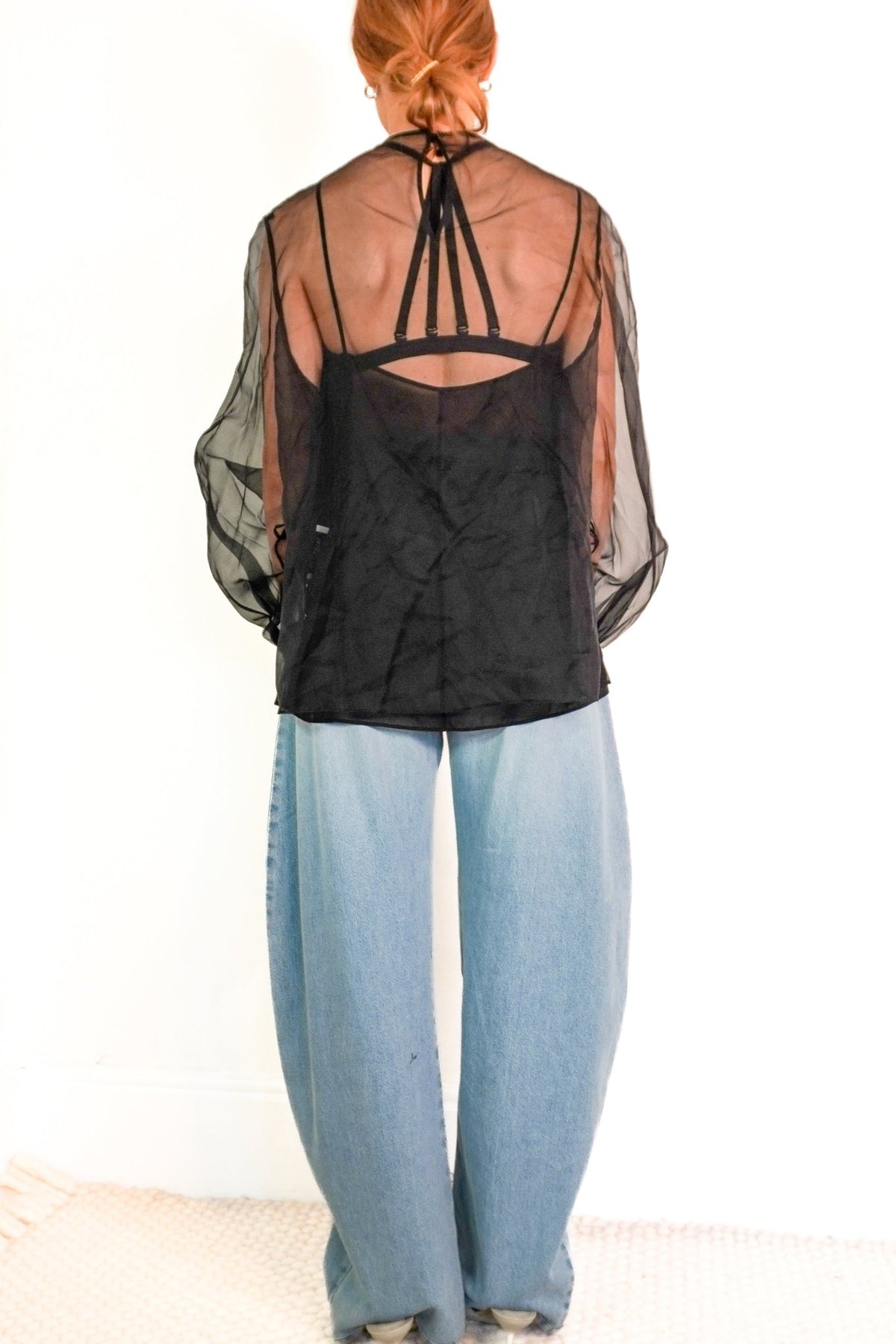 Valentino Sheer Silk Organza Pussy-Bow Blouse (RRP £1000) | Authentic Preloved