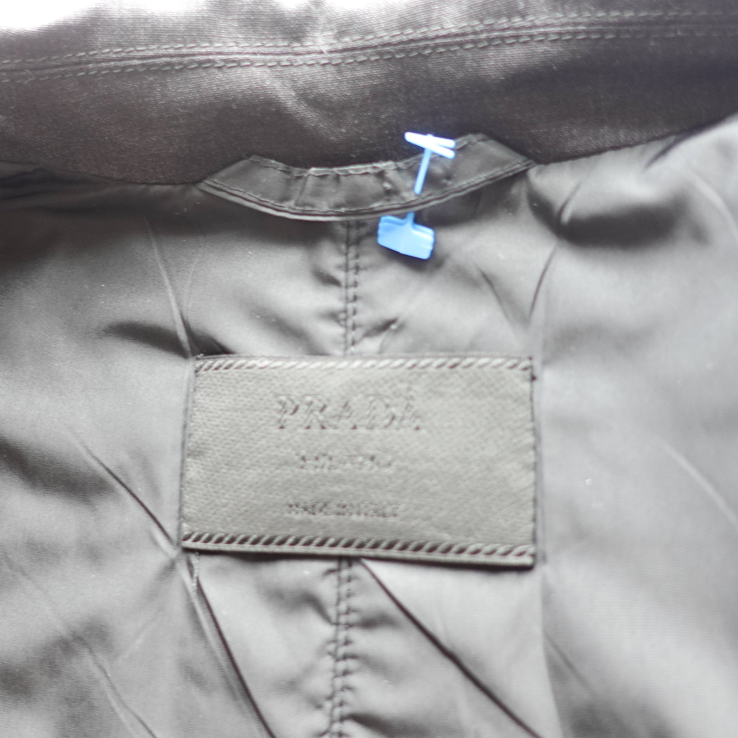 Prada Grey Wool Short Single-Breasted Overcoat RRP £3500 | Authentic Preloved