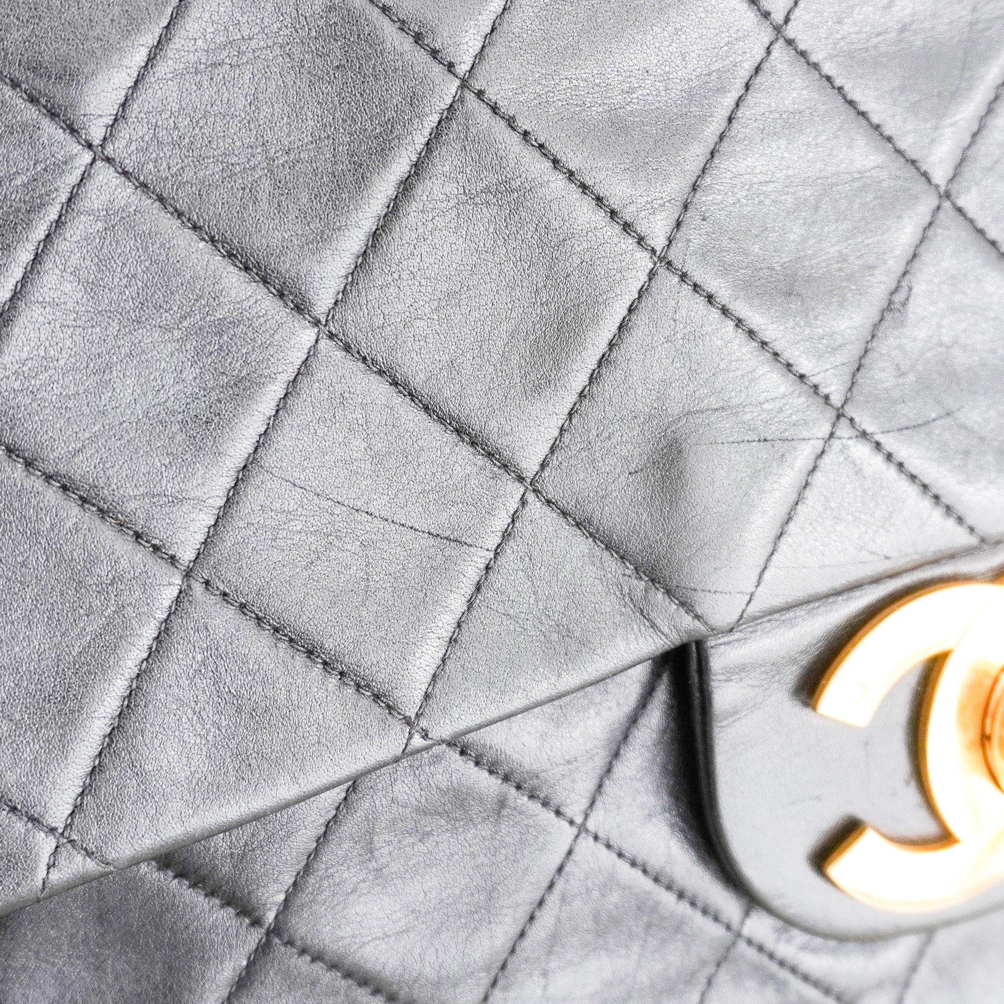 Chanel jumbo XL Classic Lambskin Single Flap crossbody bag-authentic preloved