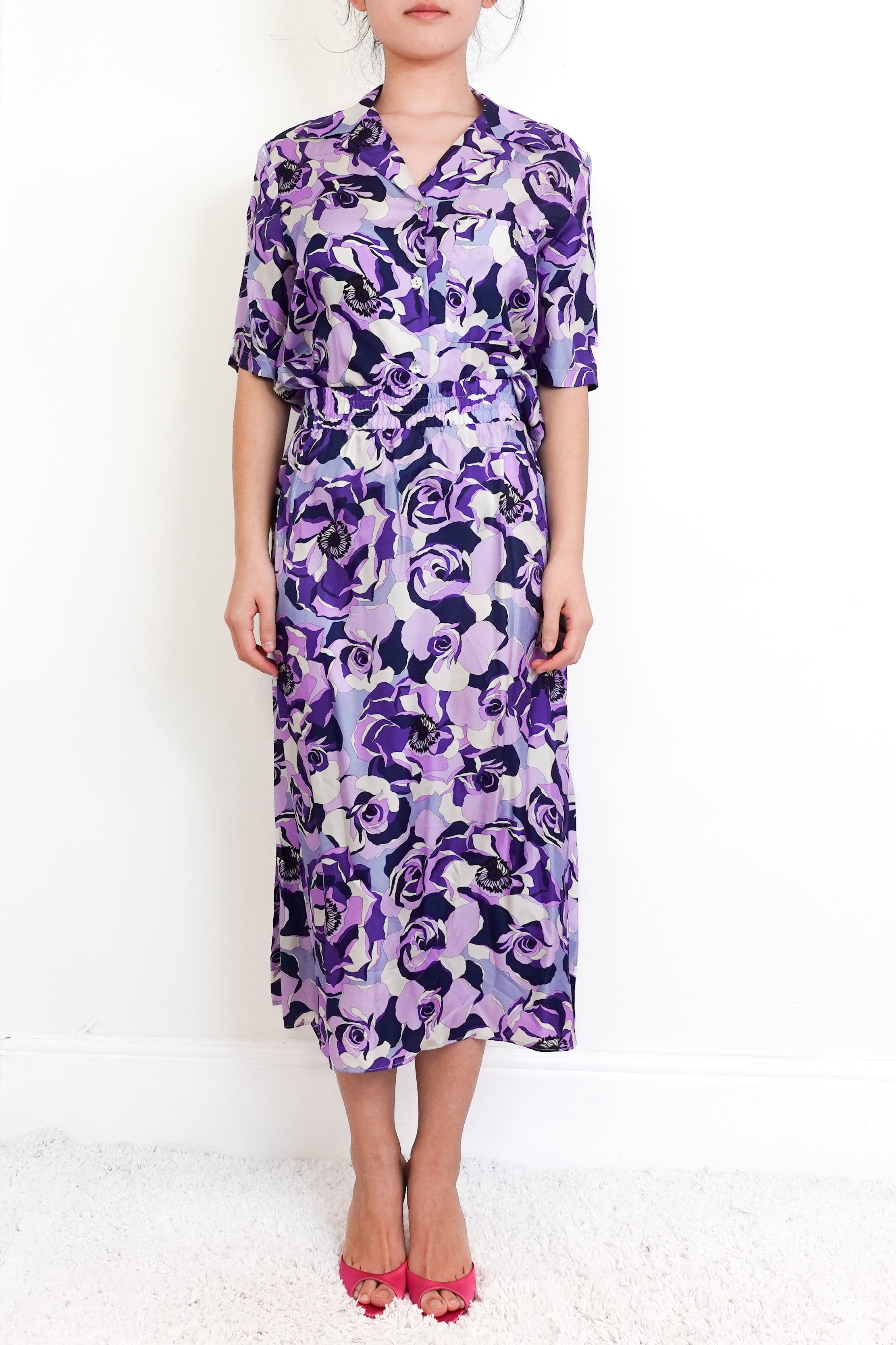 Purple Printed Silk Set RRP £500