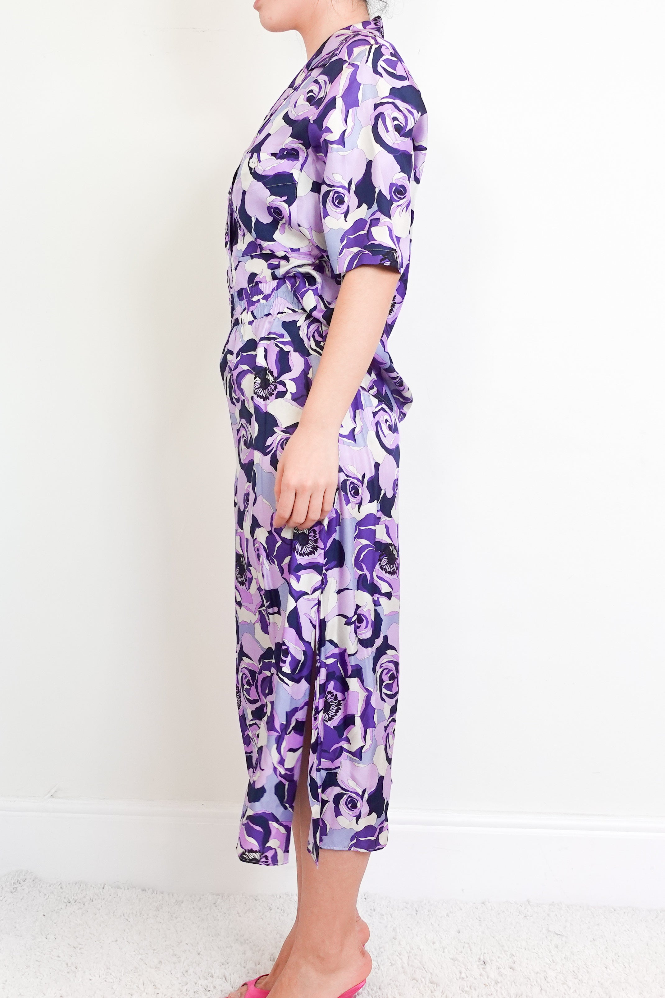 Purple Printed Silk Set RRP £500