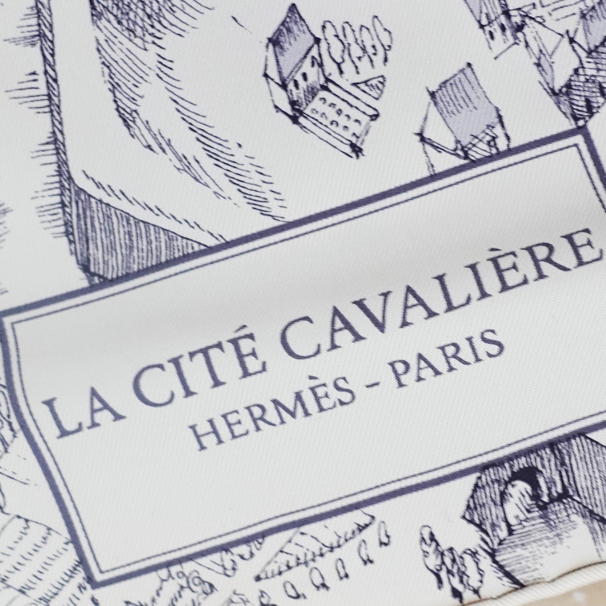 NEW Limited edition silk 'La Cite Cavalere' scarf RRP £1k