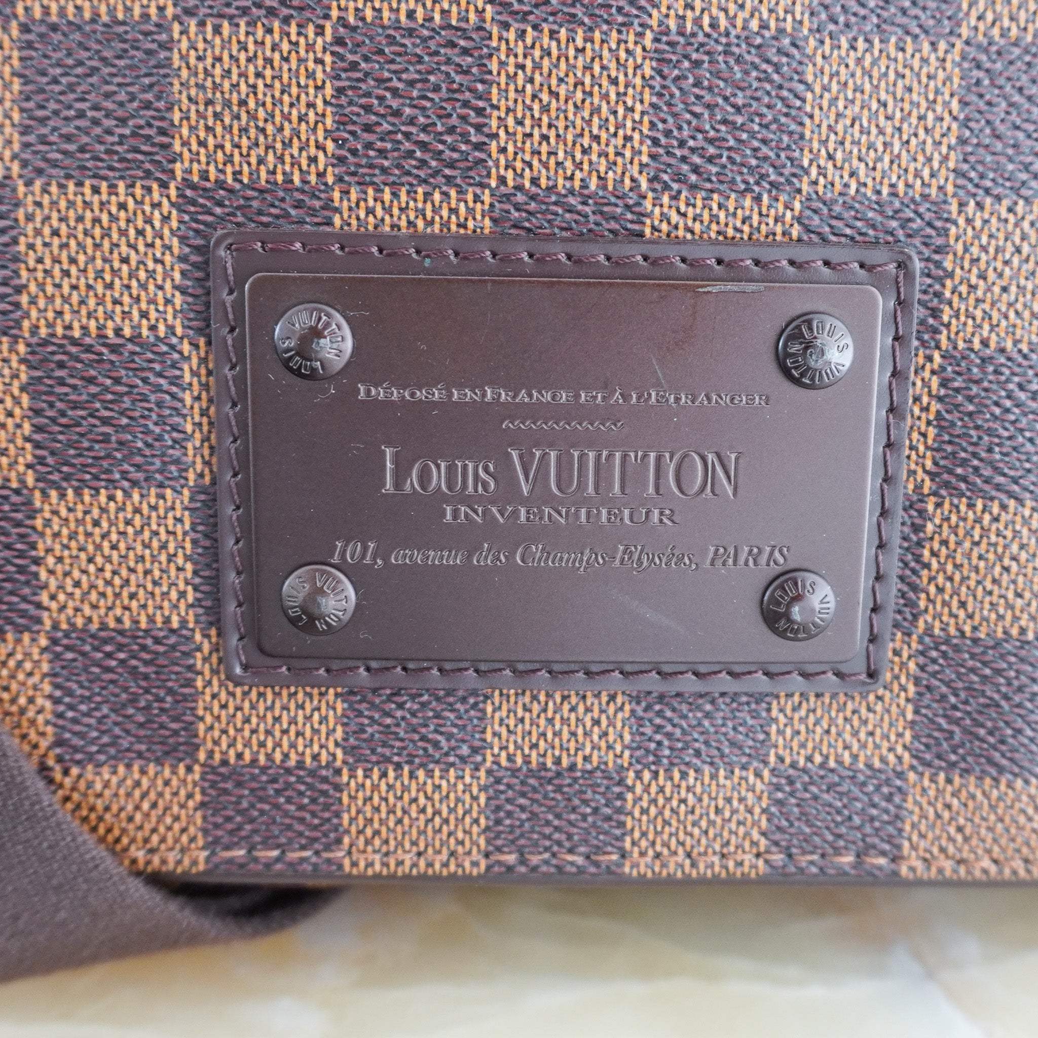 Louis Vuitton Brown MM Damier Ebene Brooklyn Messenger Bag (RRP £1000) | Authentic Preloved - Reloved Again
