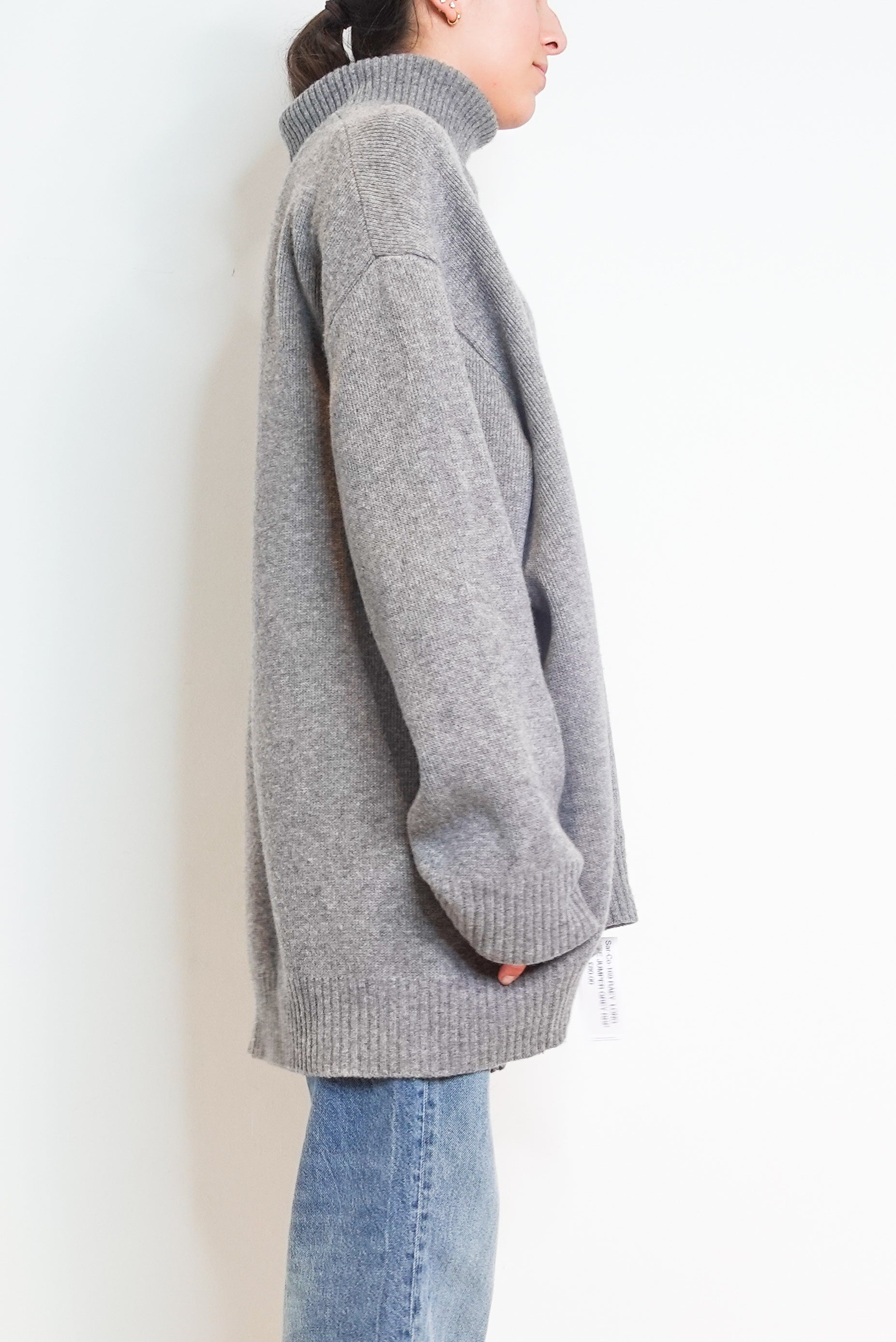 Long Line Grey Jumper RRP £300