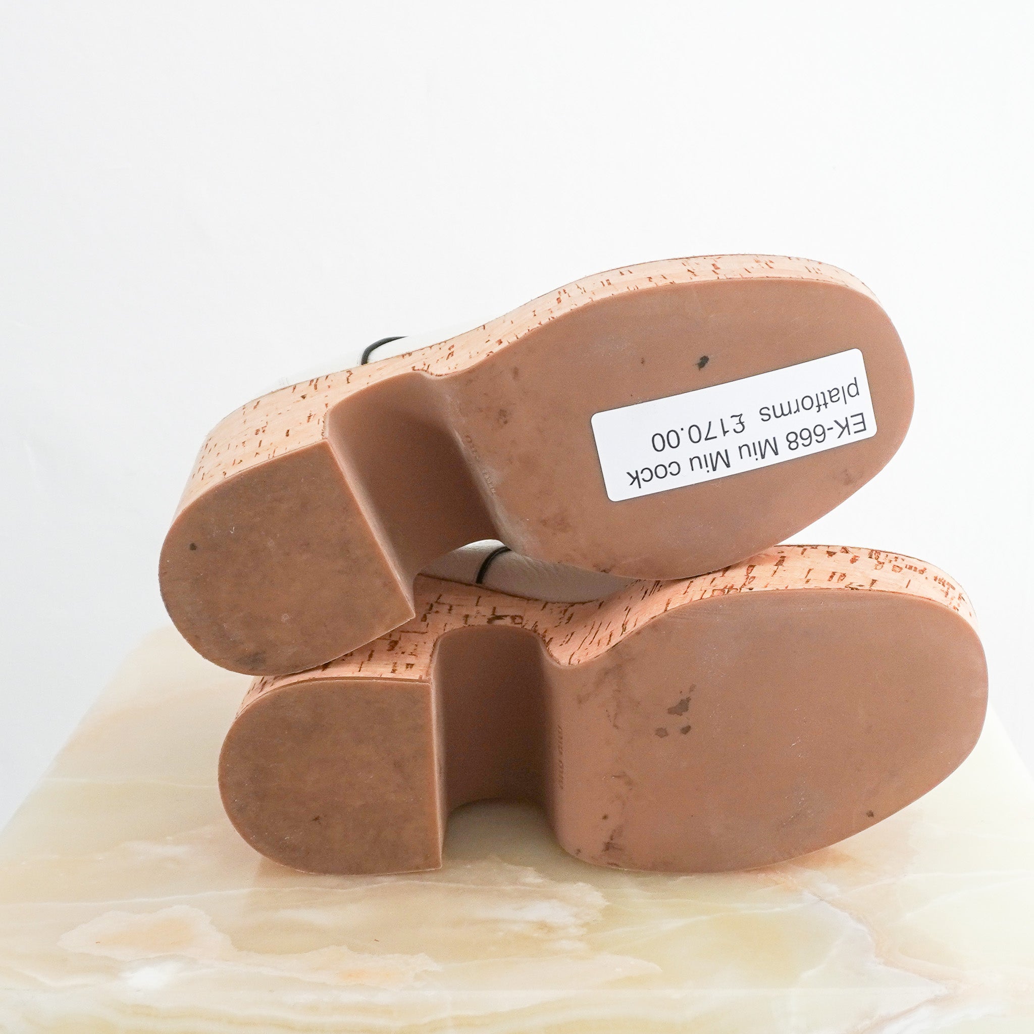 Miu Miu Cork Platforms RRP £1,000 | Authentic Preloved - Reloved Again