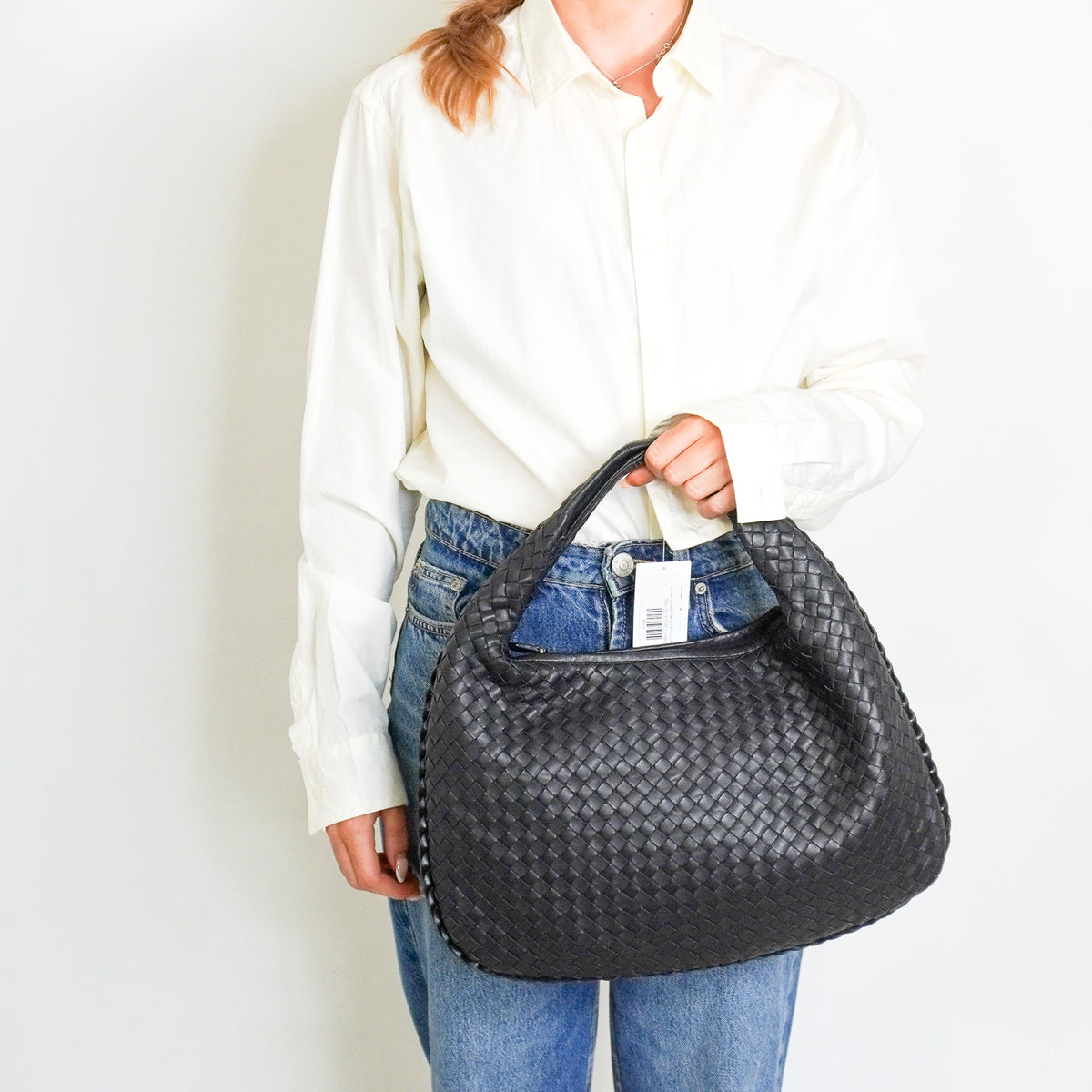 Bottega Veneta Small Intrecciato Black Leather Hobo Bag RRP £2,000 | Authentic Preloved - Reloved Again
