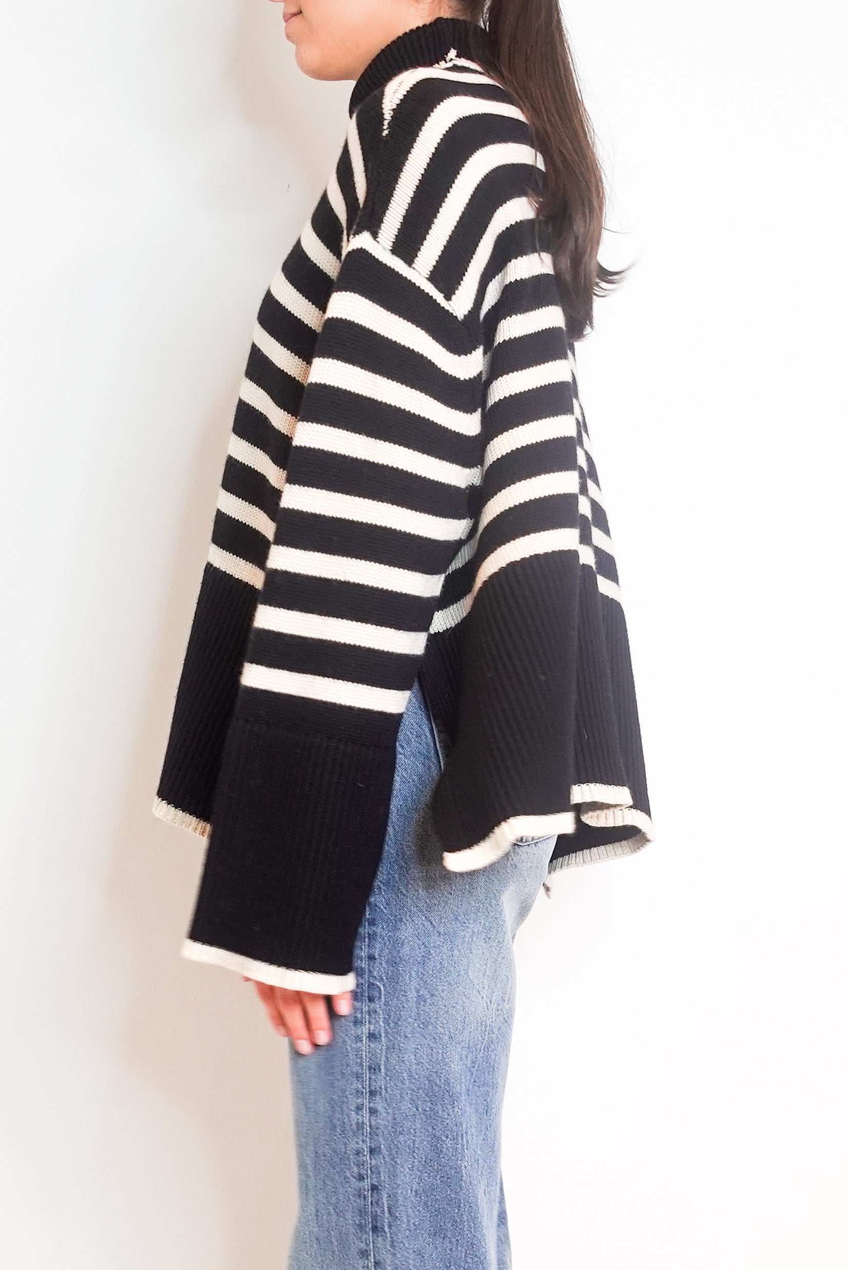 Signature Wool blend striped Turtleneck Sweater RRP £450