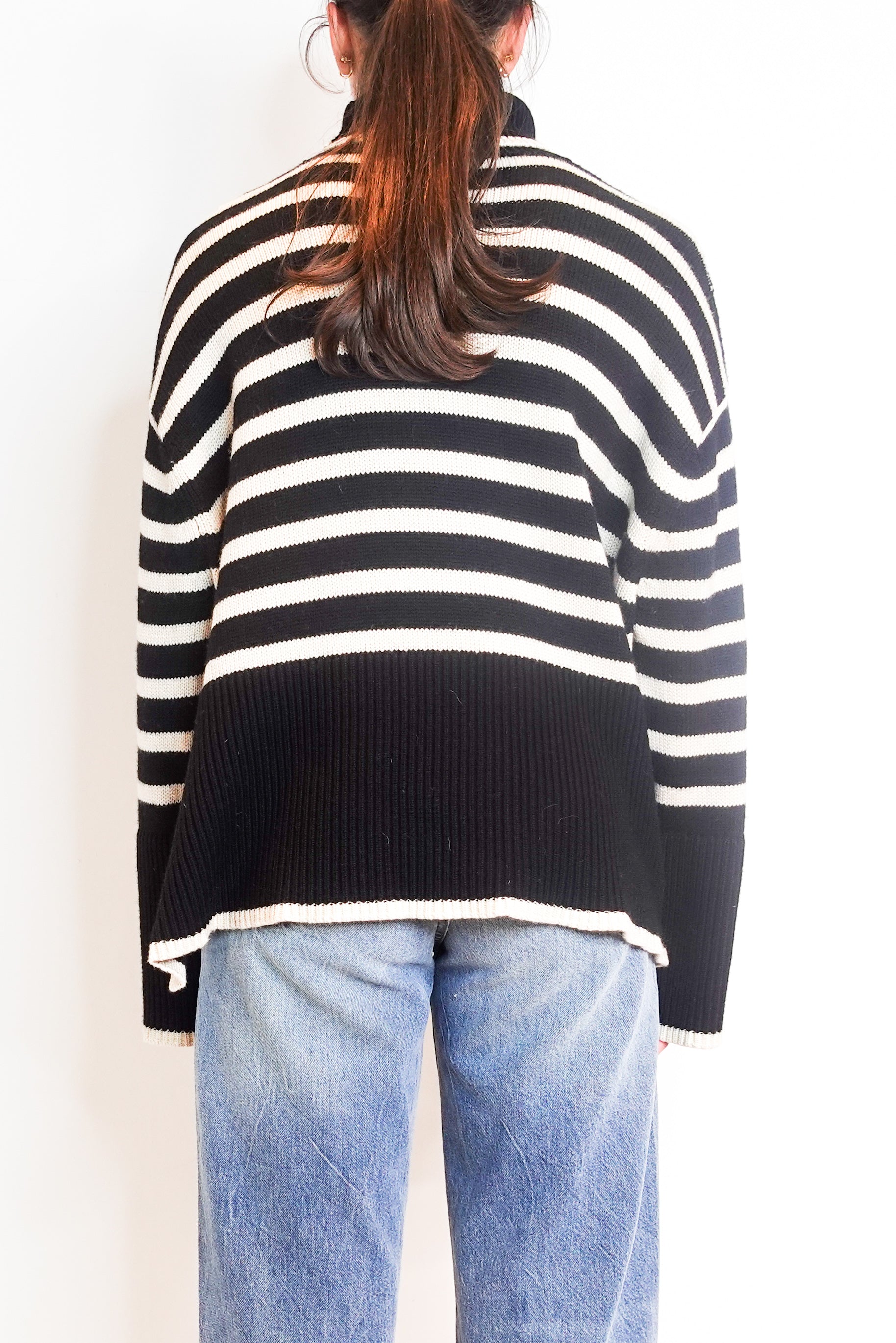 Signature Wool blend striped Turtleneck Sweater RRP £450