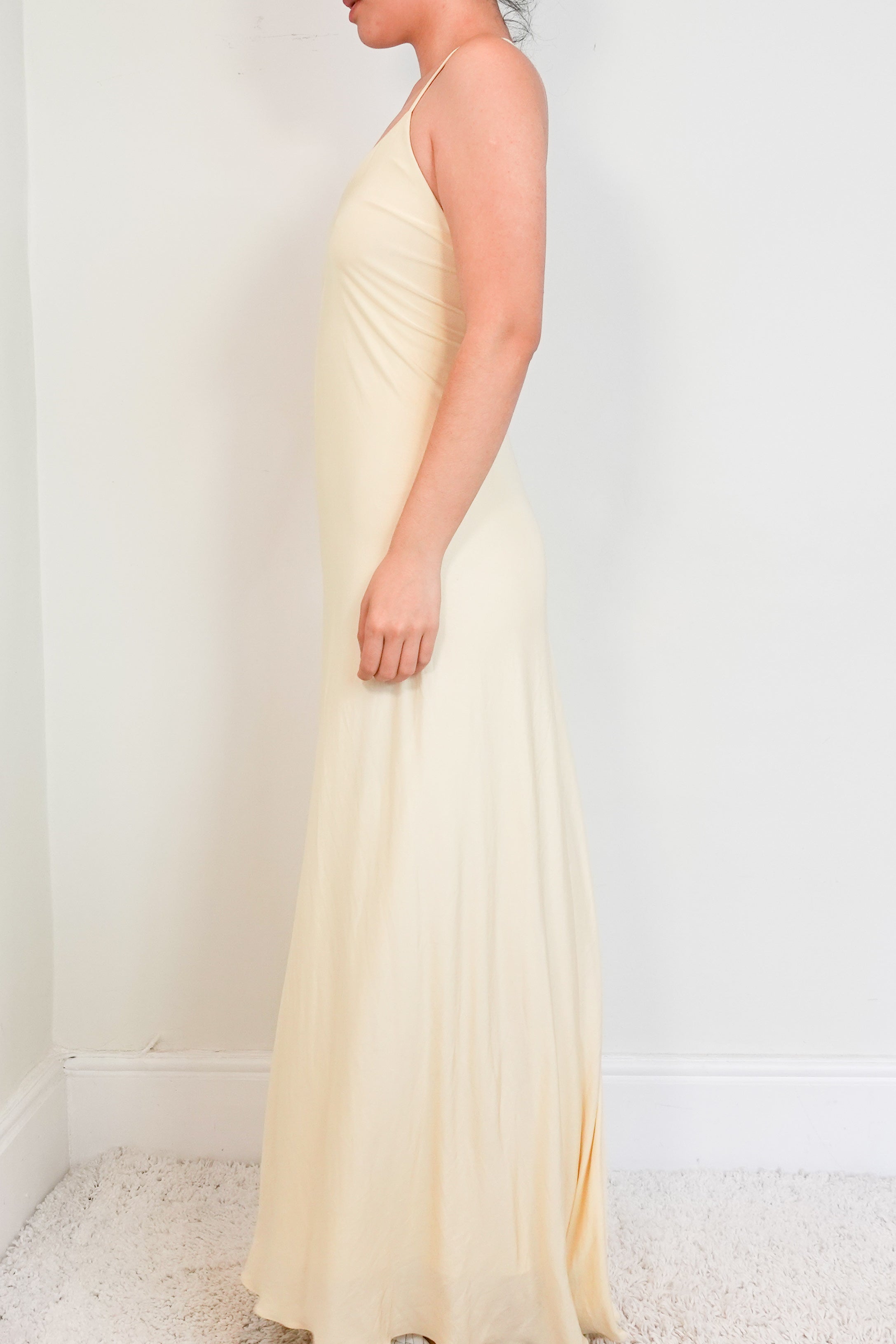 Butter yellow maxi dress RRP £500