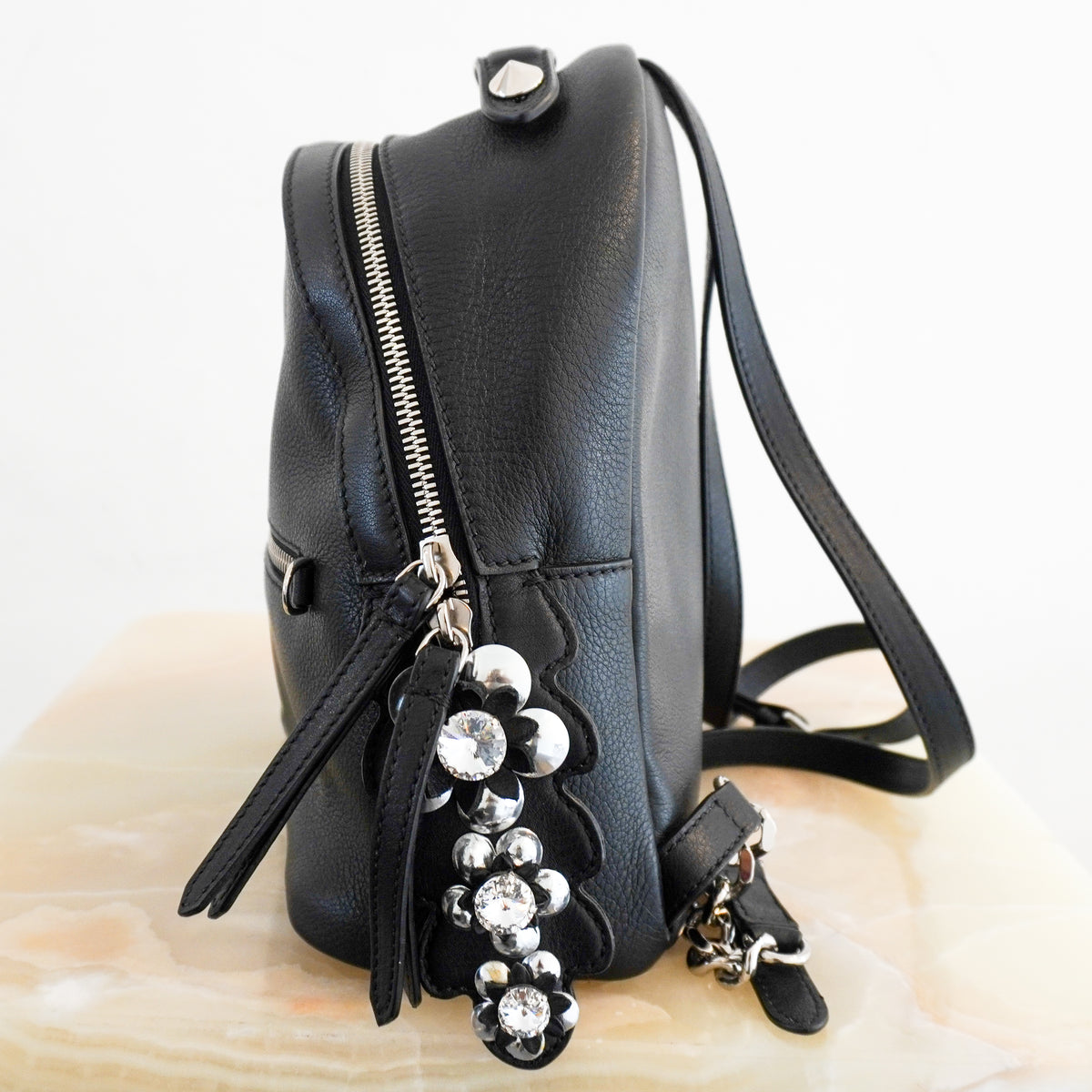 Fendi By The Way Black Leather Backpack (RRP £1650) | Authentic Preloved