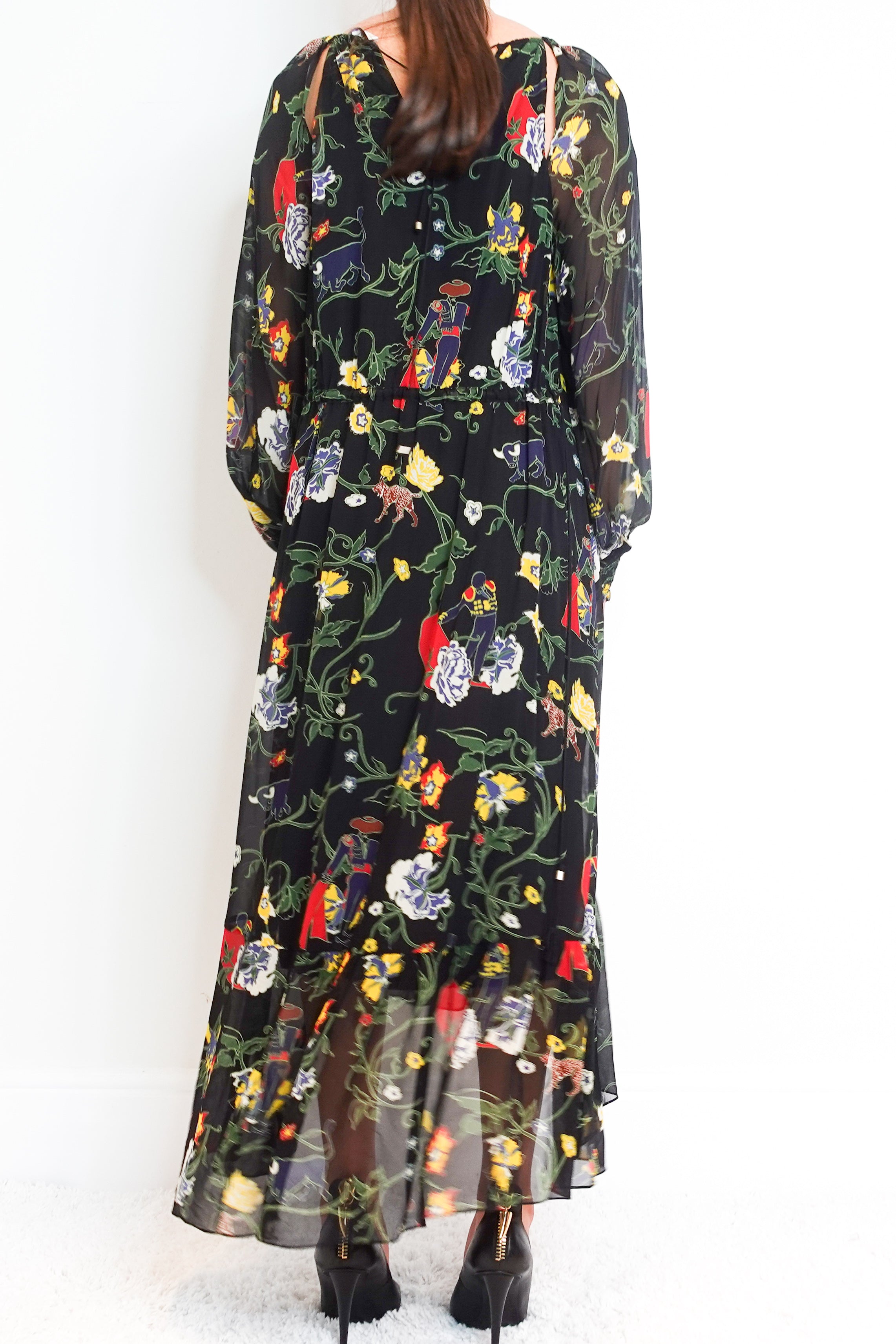 Black floral dress RRP £500