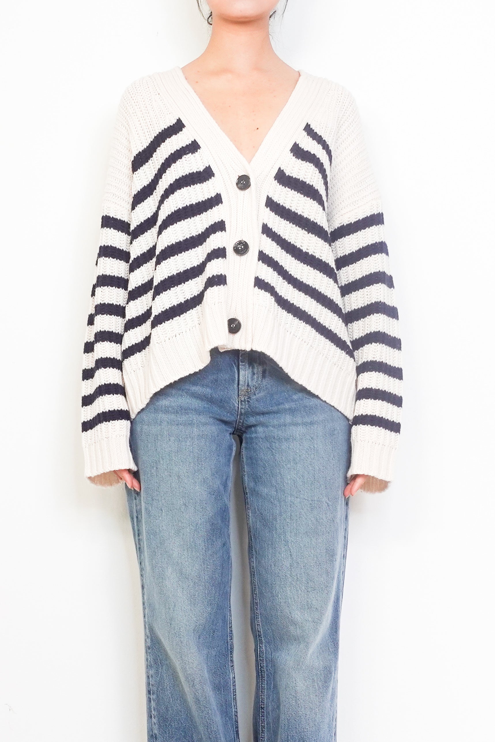 Wool Striped cardigan RRP £250