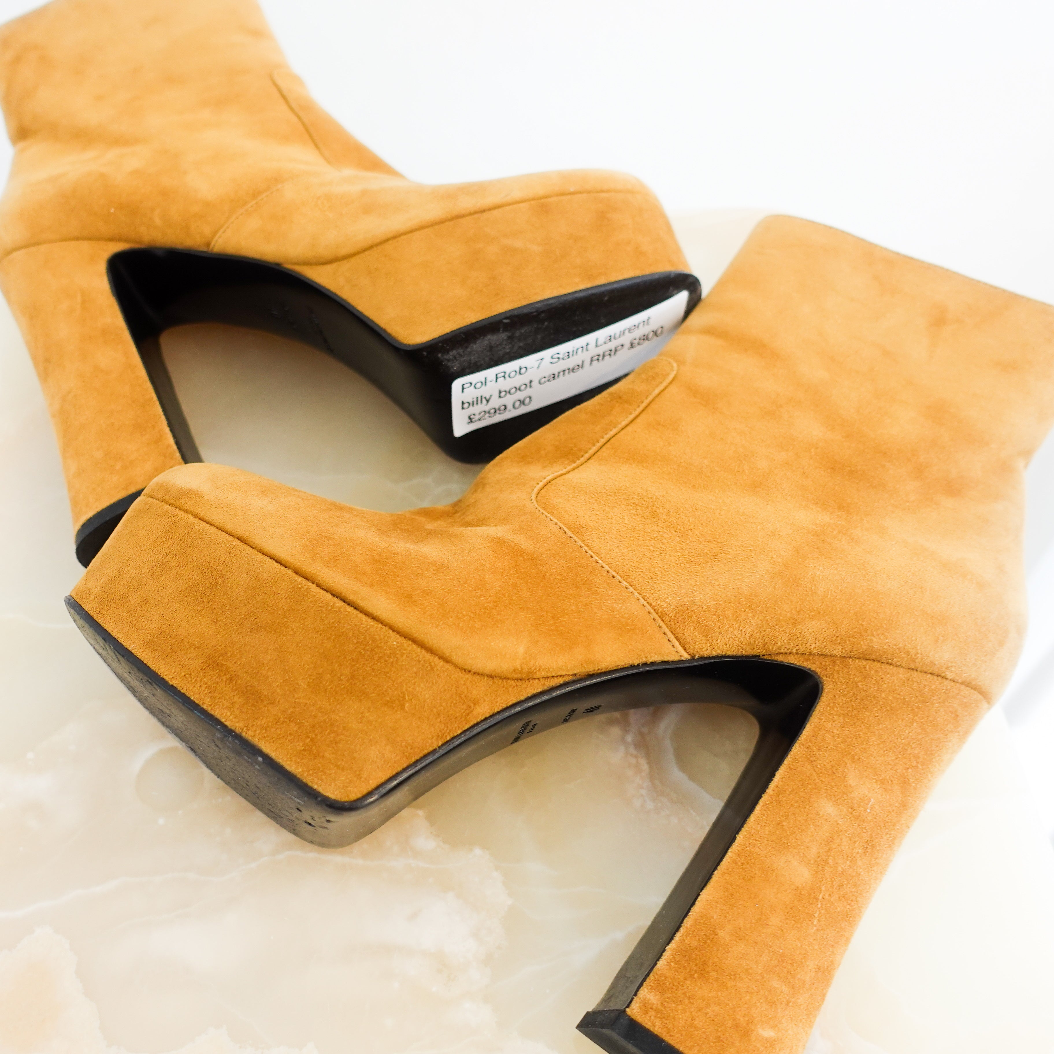 Saint Laurent Camel Brown Suede Billy Boots RRP £800 | Authentic Preloved