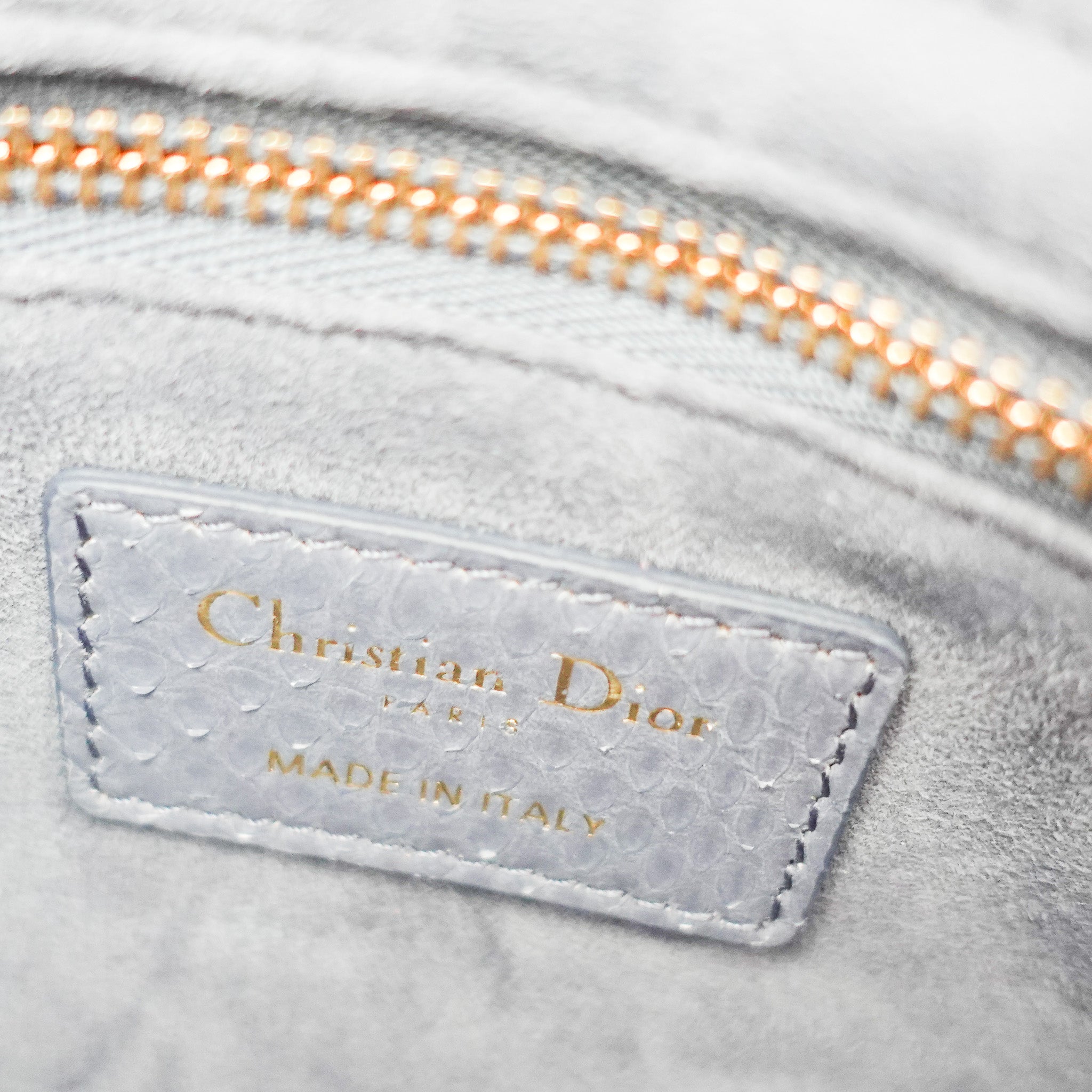 Dior Mini Lady Python bag in Misty Blue RRP £5000 | Authentic Preloved