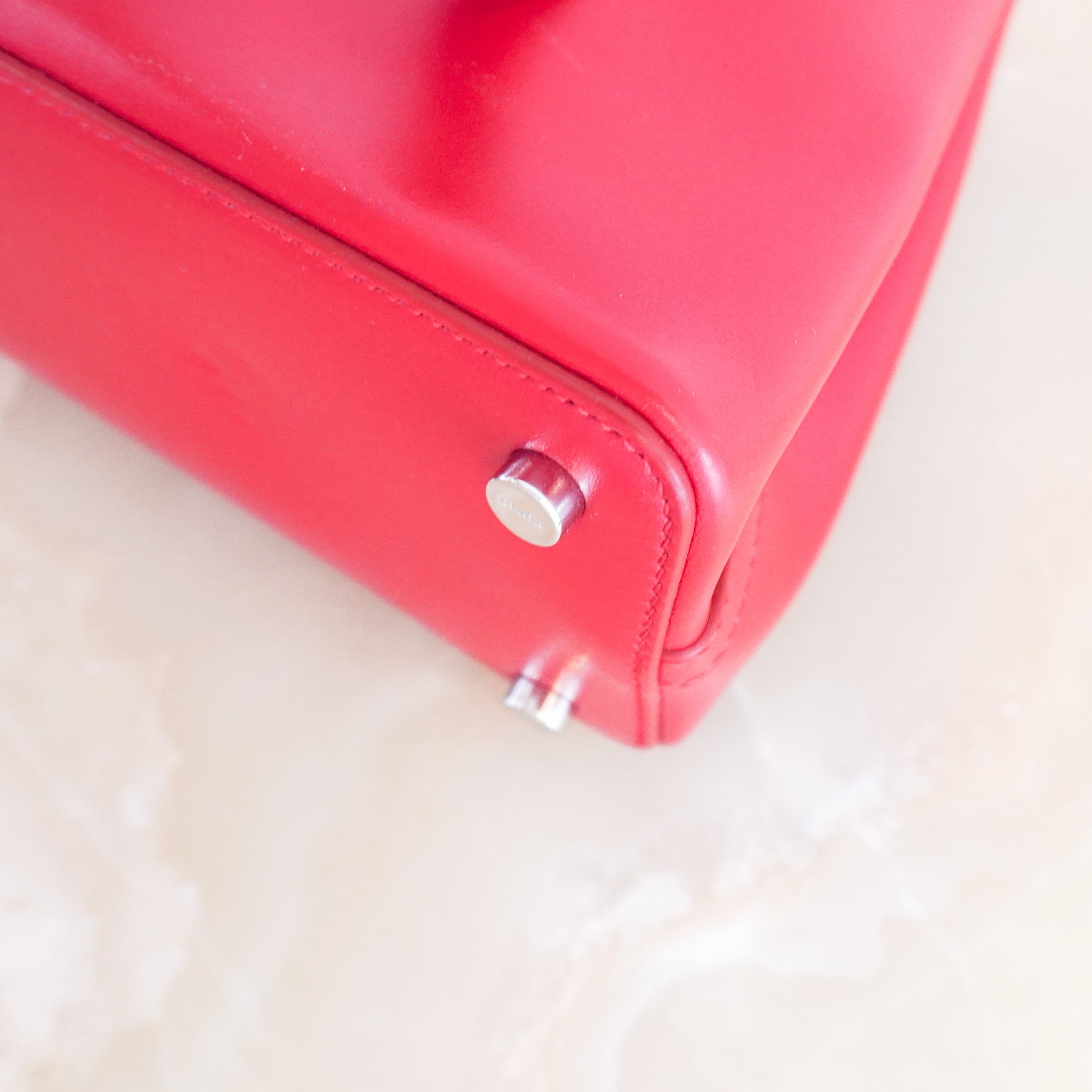 Alaïa Mina 16 Micro Bag in Red (RRP £1000) | Authentic Preloved
