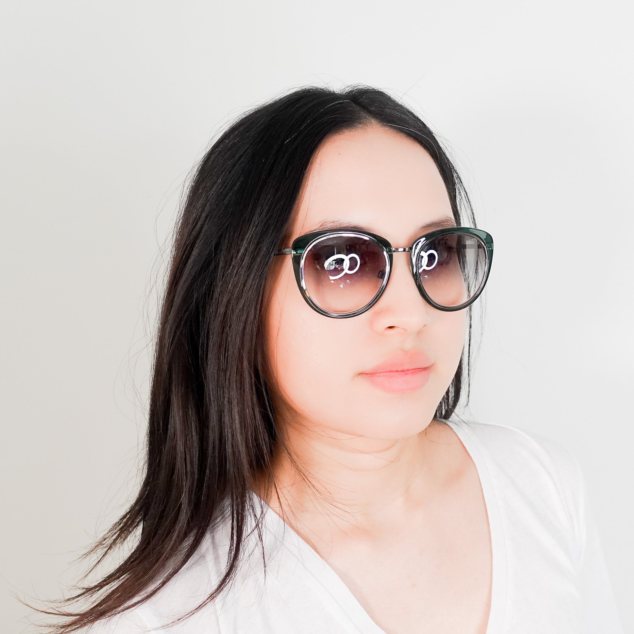 Chanel Round green Sunglasses | Authentic Preloved