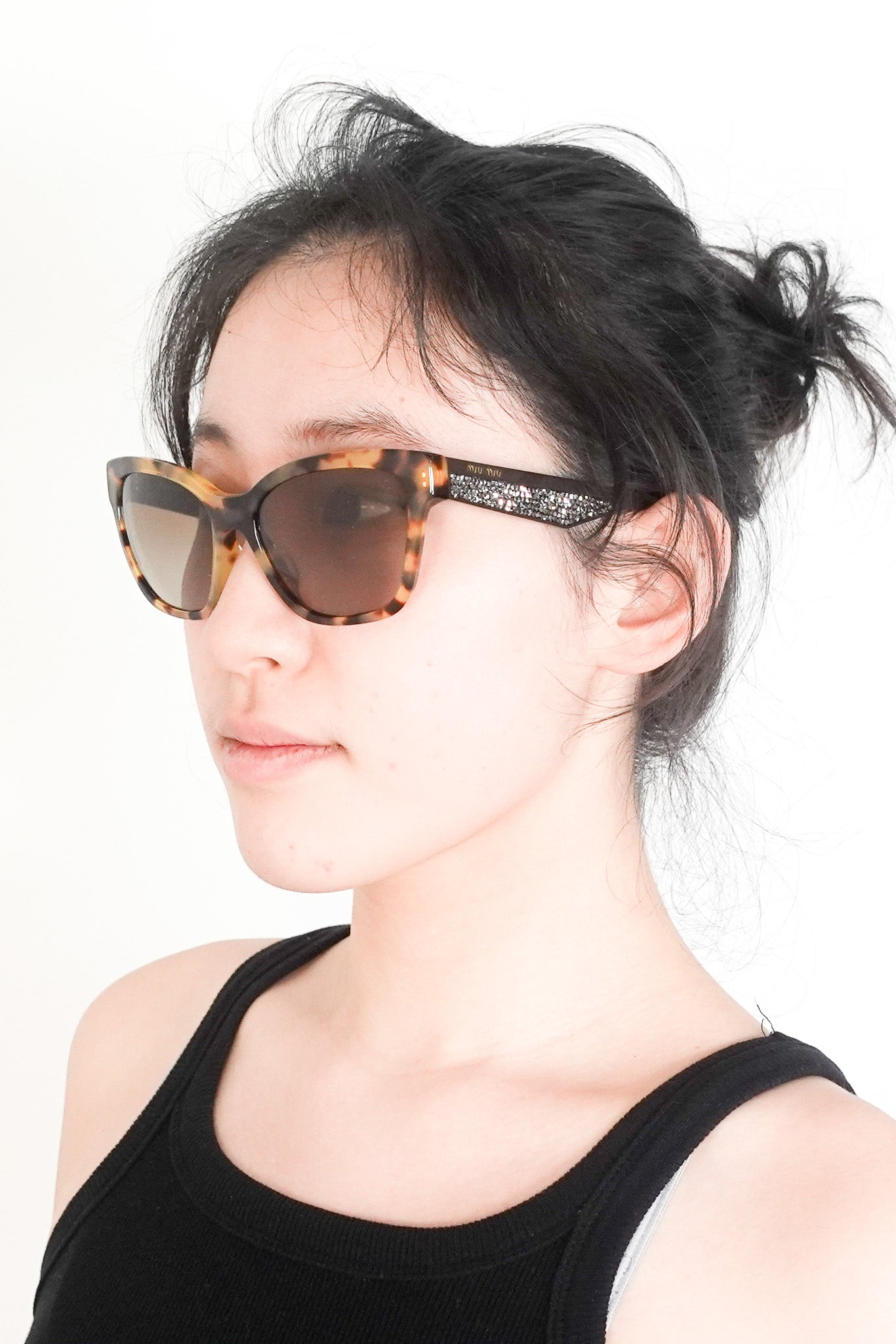 Brown embellished arm sunglasses RRP £300