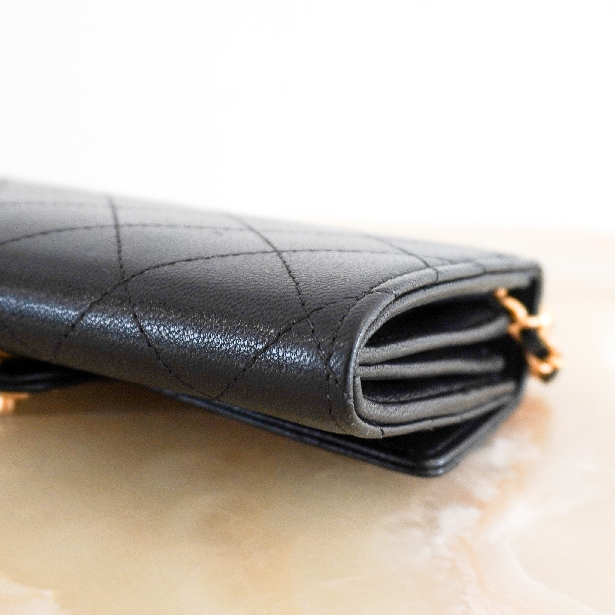 Chanel Chic Pearl Wallet on Chain with Black Lambskin Leather | Authentic Preloved
