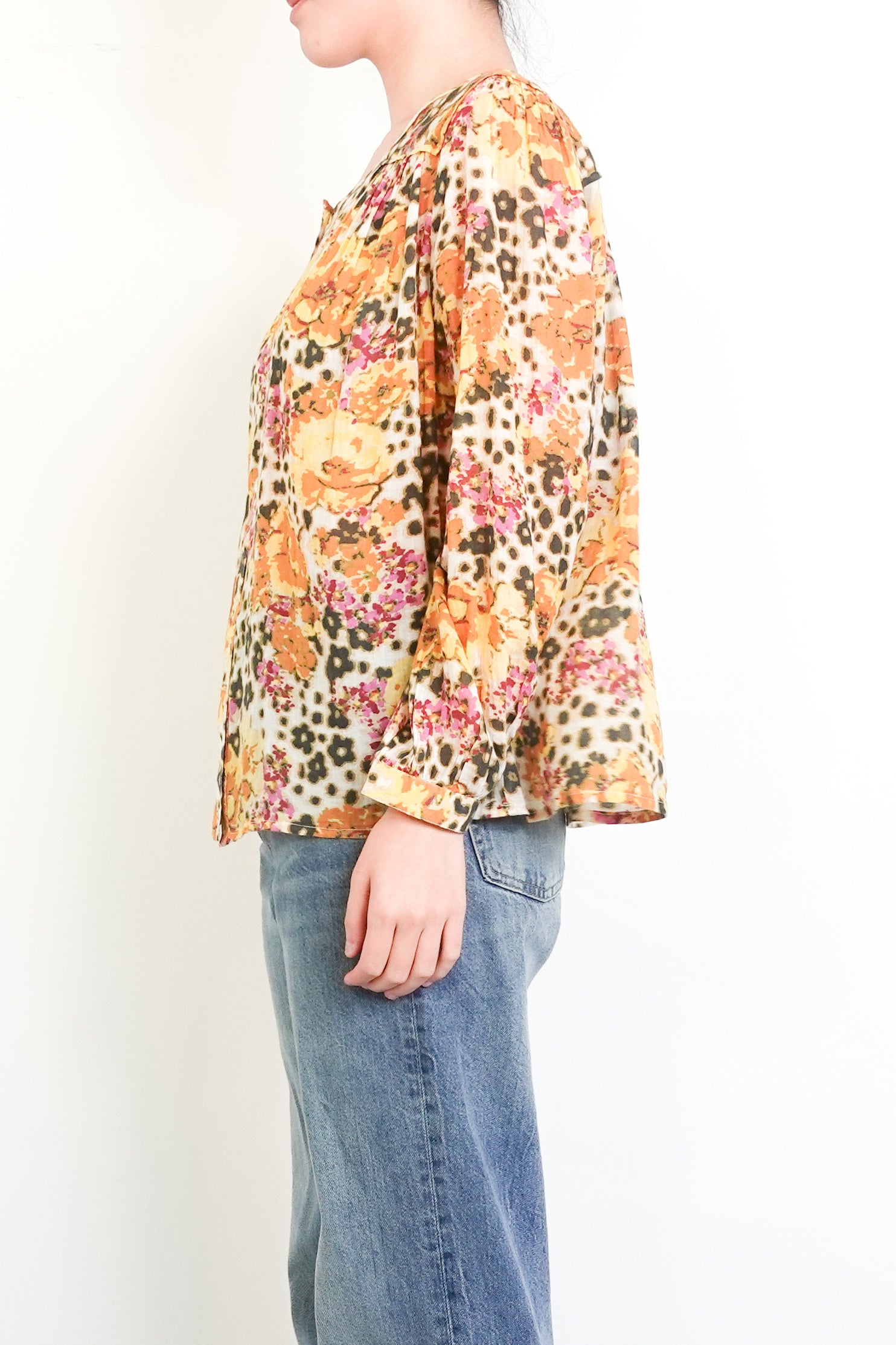 Patterned Long Sleeve Blouse RRP £185