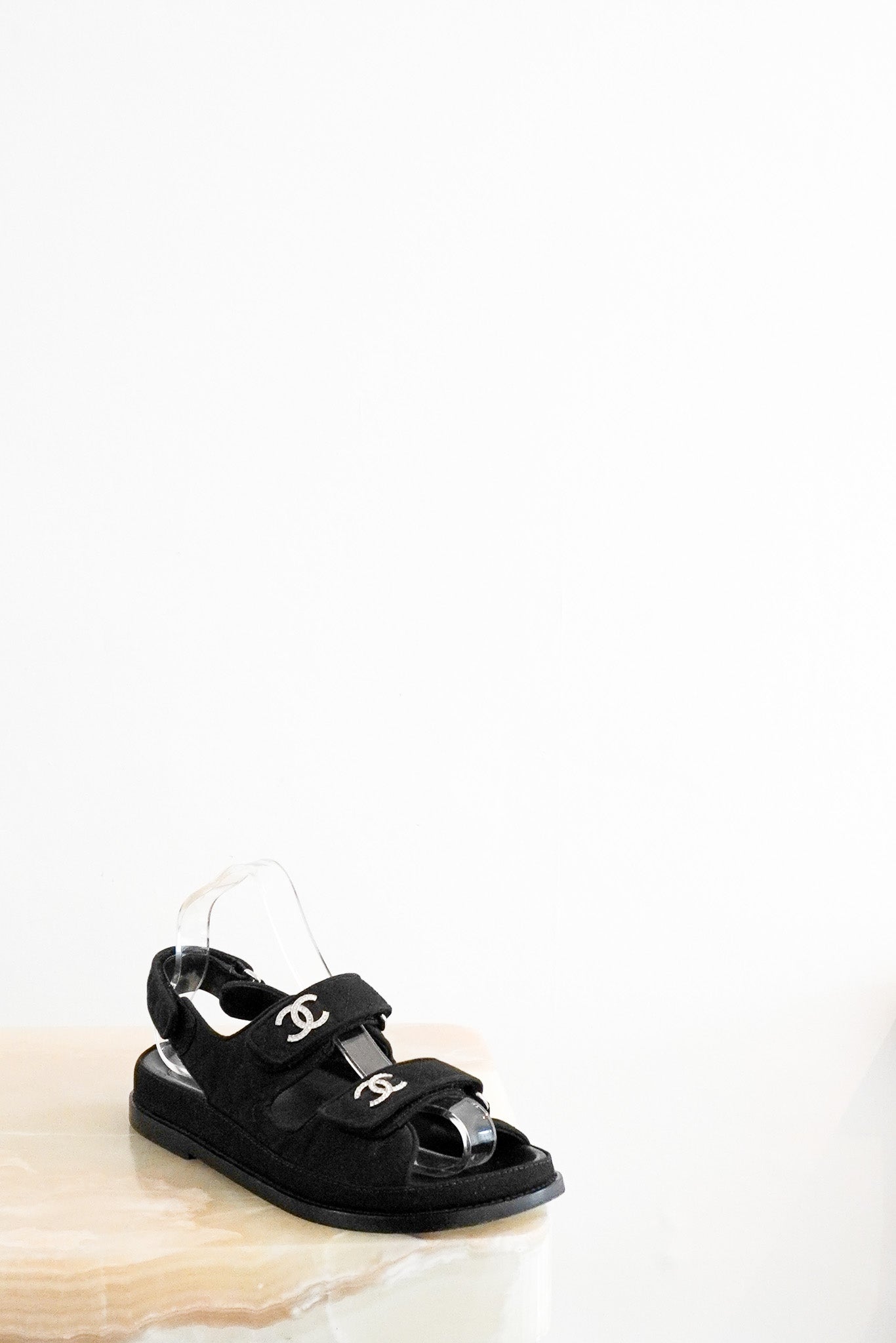 Chanel Black Quilted Dad Sandals RRP £1100  | Authentic Preloved