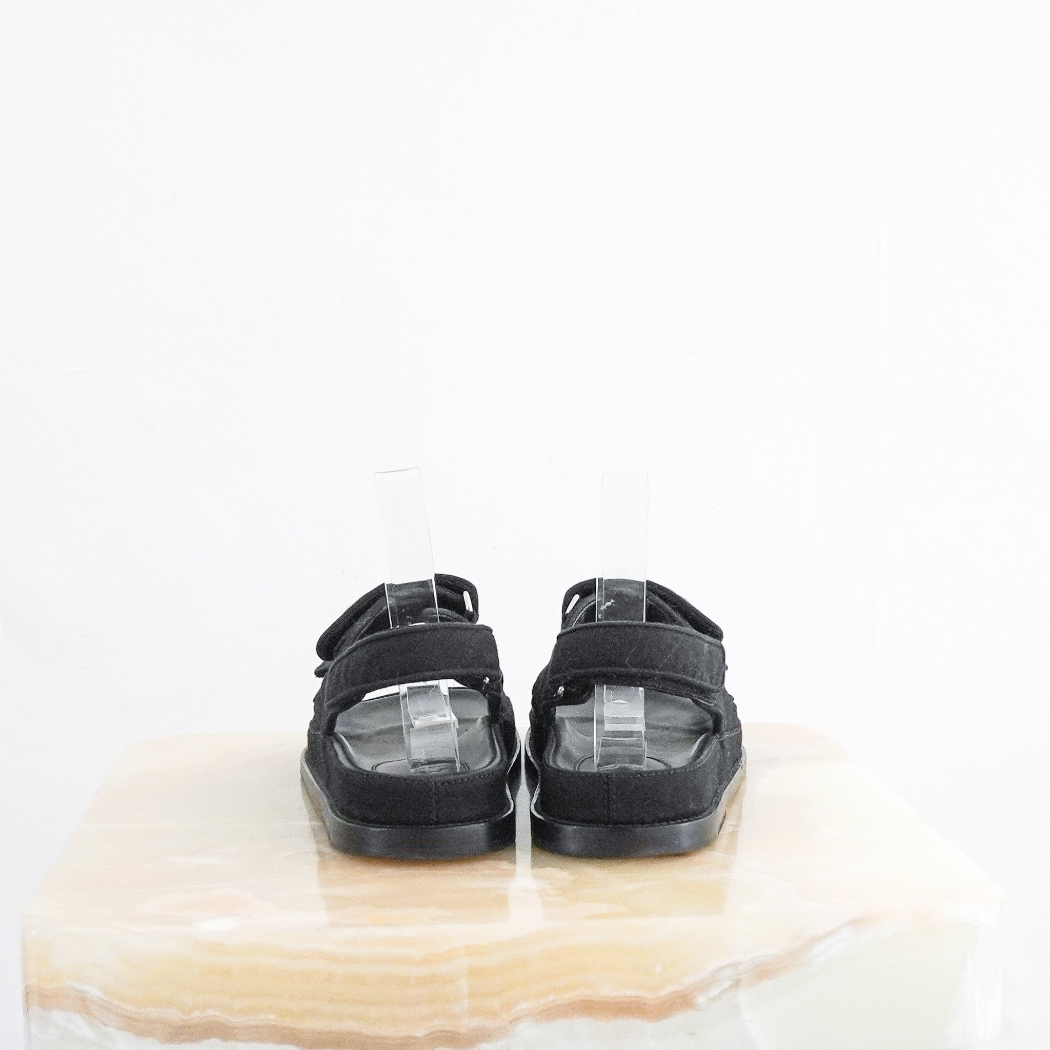 Chanel Black Quilted Dad Sandals RRP £1100  | Authentic Preloved