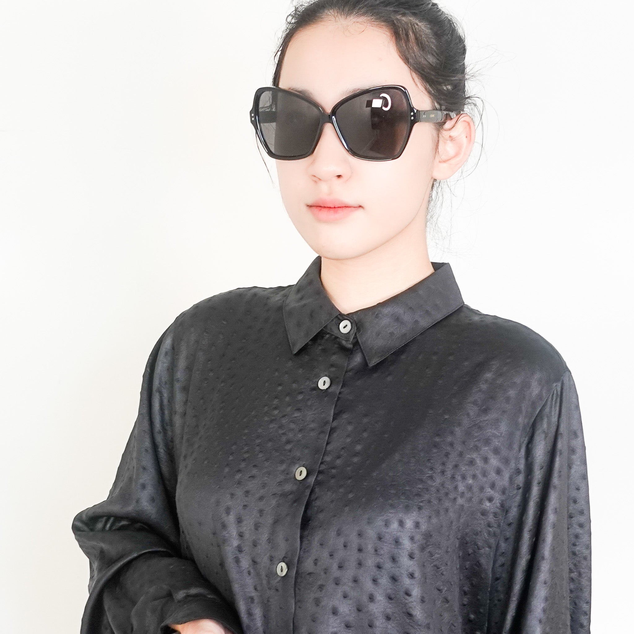 Oversized black sunglasses RRP £450