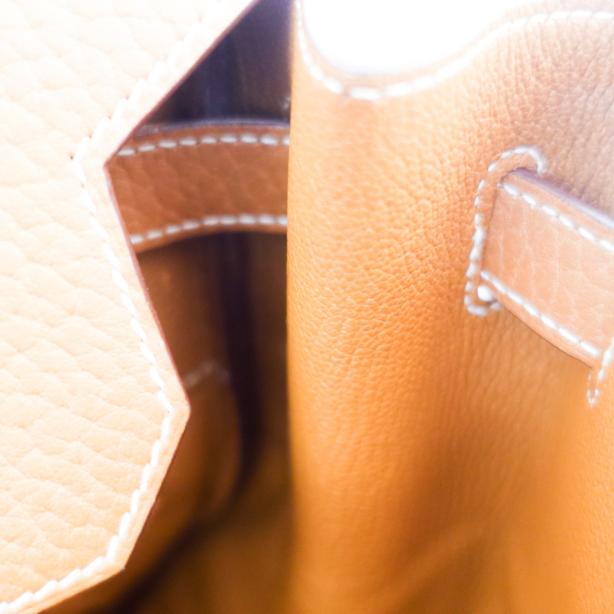 Hermès Birkin 40 Retourne Gold Togo Palladium | Authentic Preloved - Reloved Again