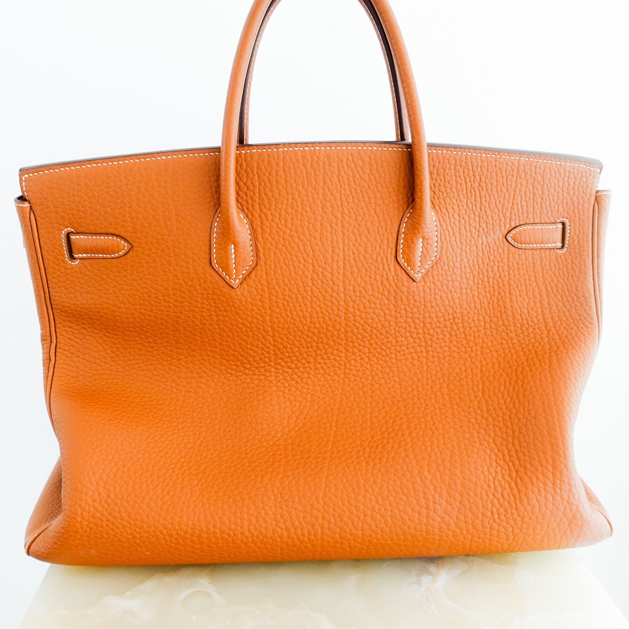 Hermès Birkin 40 Retourne Gold Togo Palladium | Authentic Preloved - Reloved Again