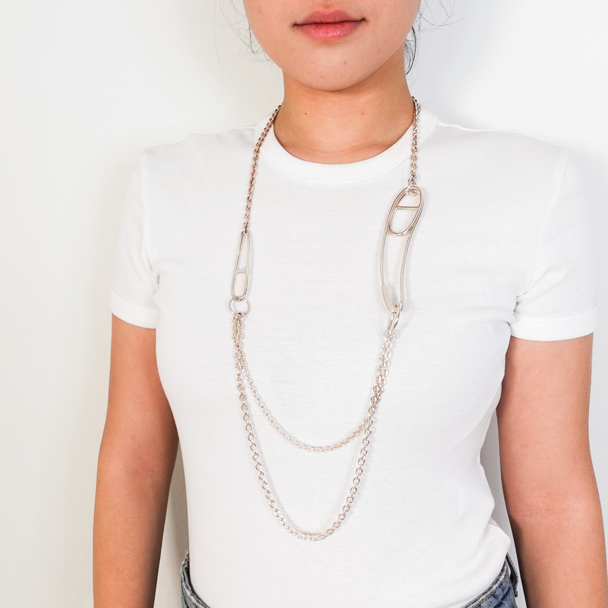 Hermes Chaine d'Ancre Punk Long Necklace | Authentic Preloved - Reloved Again