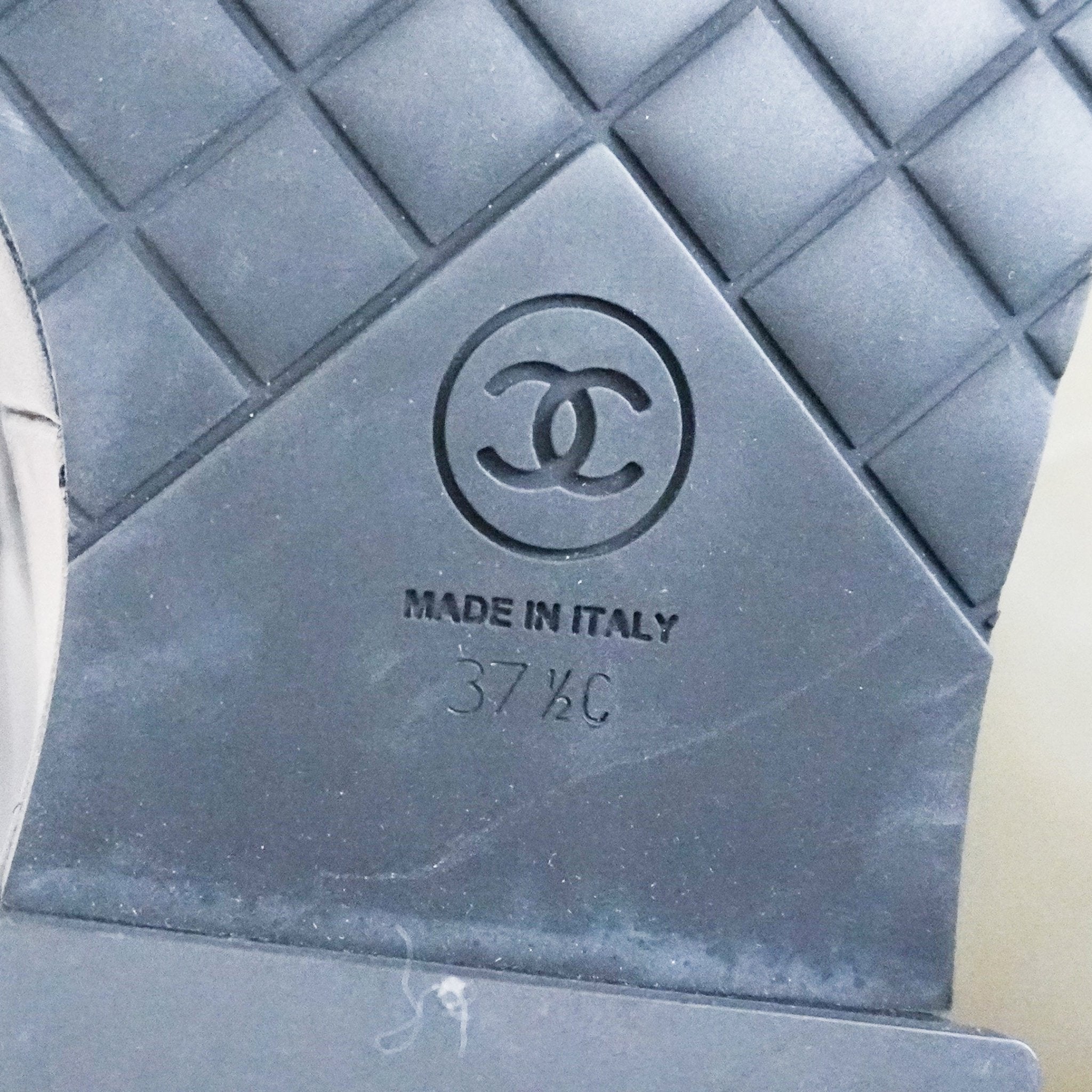 Chanel Black Leather Patent CC Cap Boots RRP £1500 | Authentic Preloved - Reloved Again