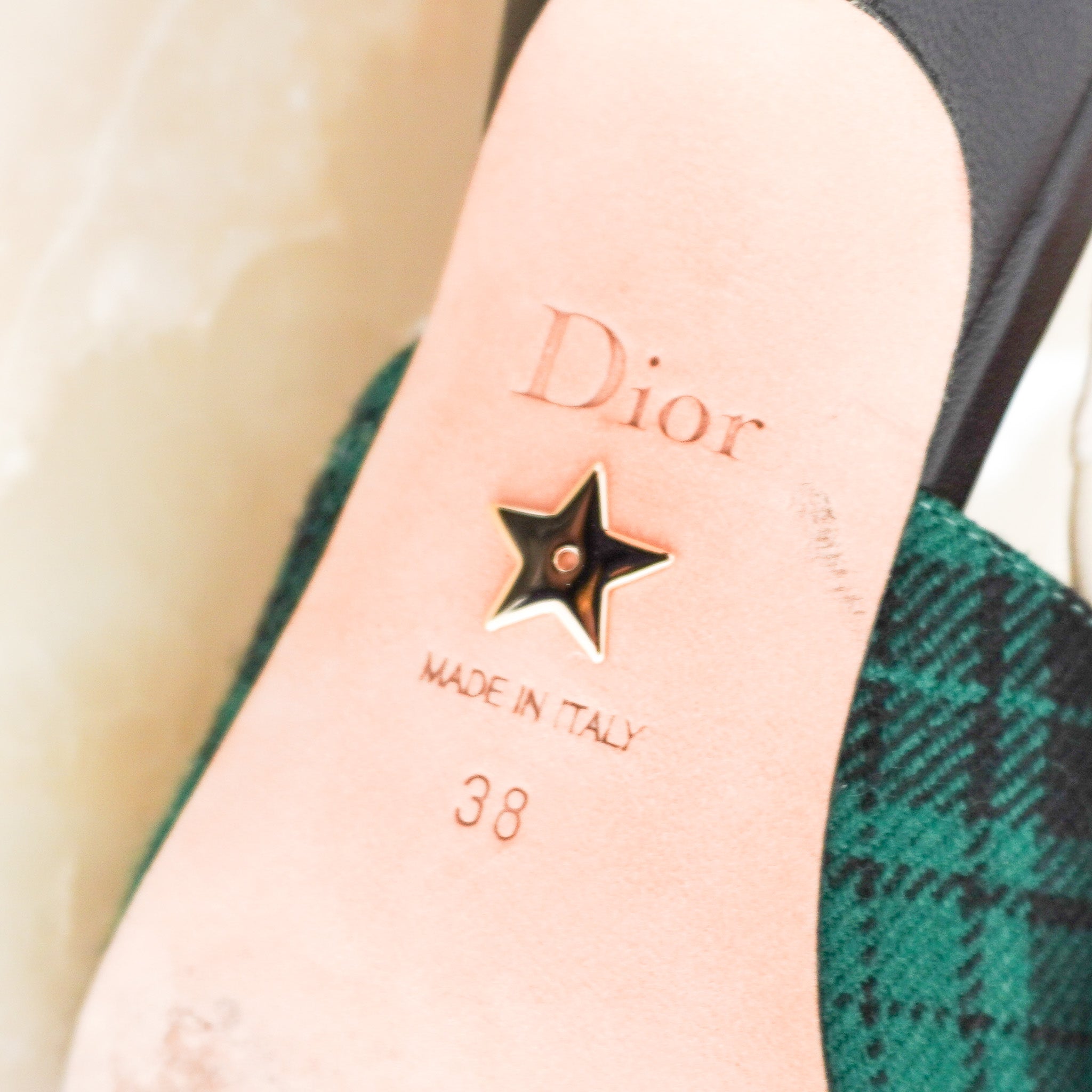 Dior Tartan J’Adior Slingback Kitten Heels RRP £350 | Authentic Preloved