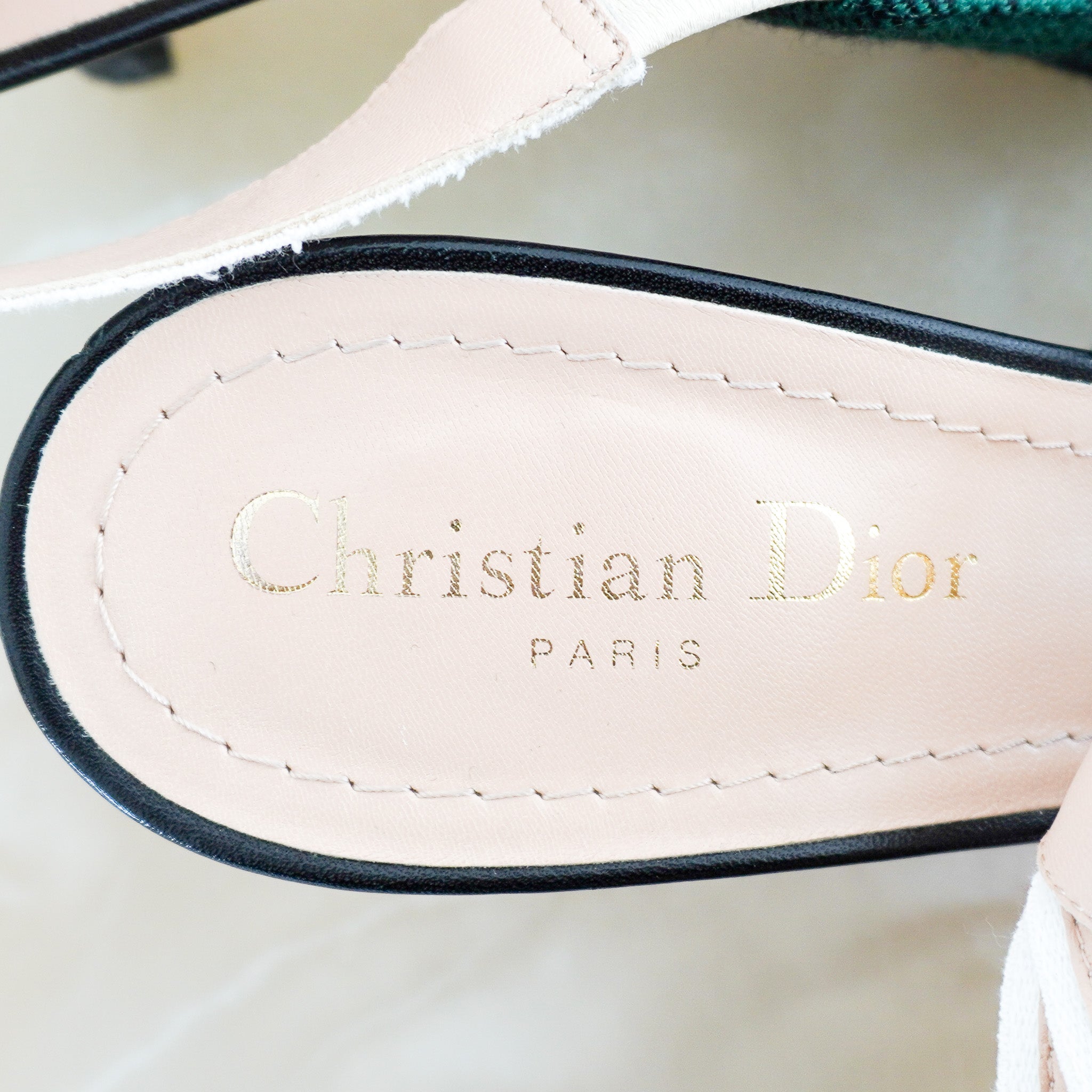 Dior Tartan J’Adior Slingback Kitten Heels RRP £350 | Authentic Preloved