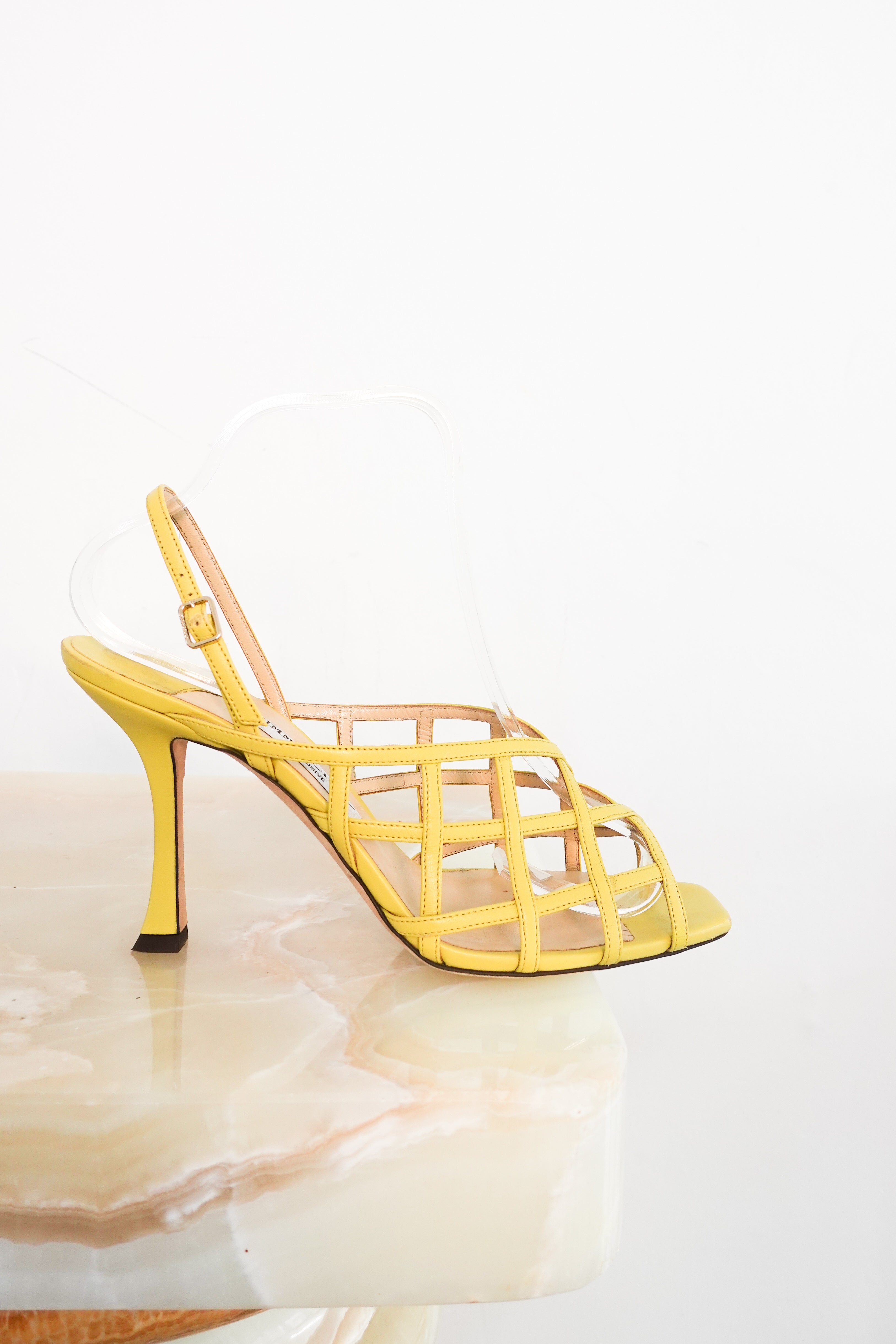 Yellow cage heels RRP £500